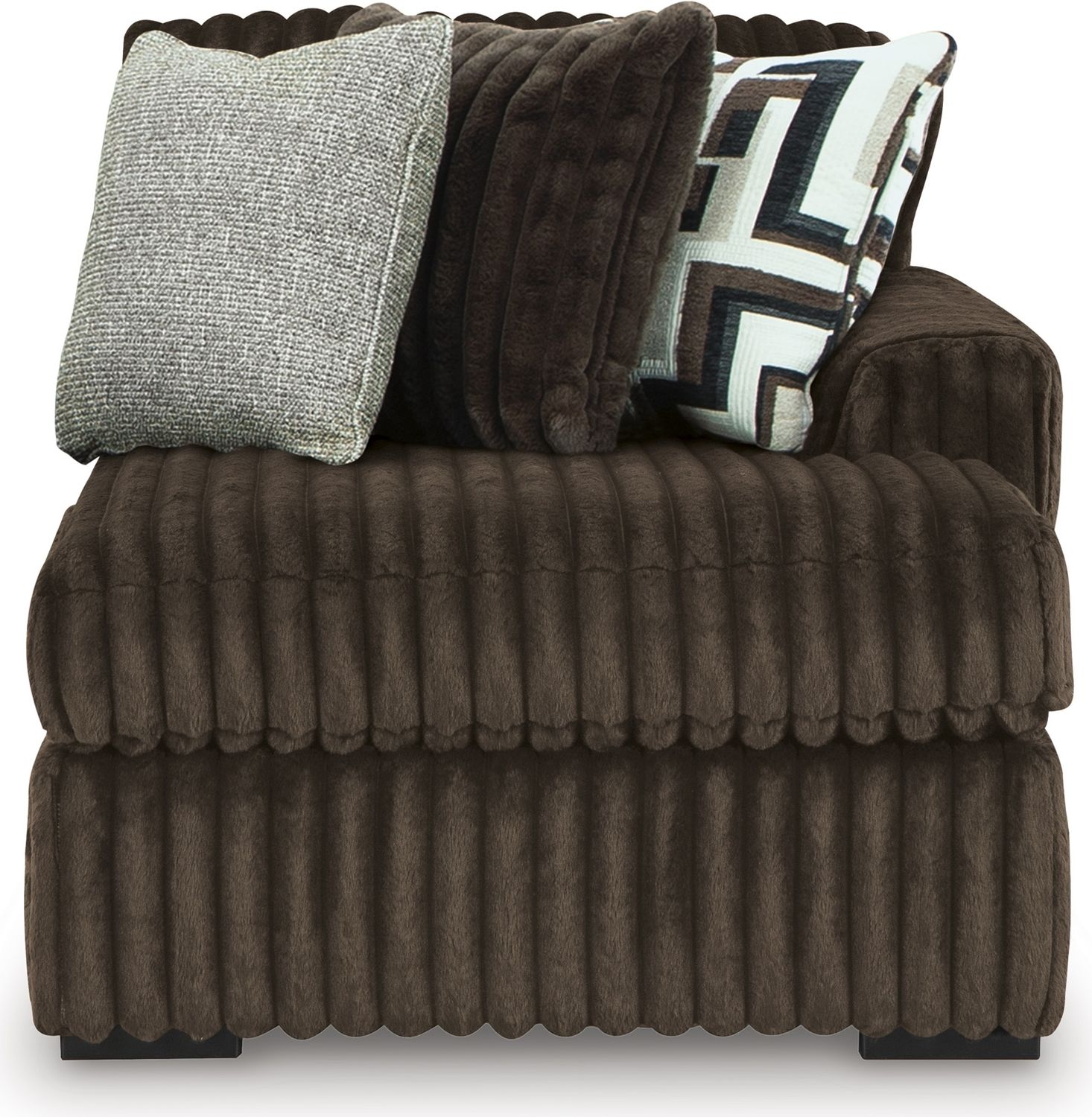 Midnight-Madness 2-Piece Sectional Sofa with Chaise In Chocolate 98104S2