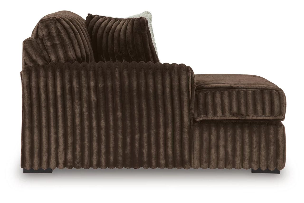 Midnight-Madness 5-Piece LAF Sectional with Chaise In Chocolate 98104S21