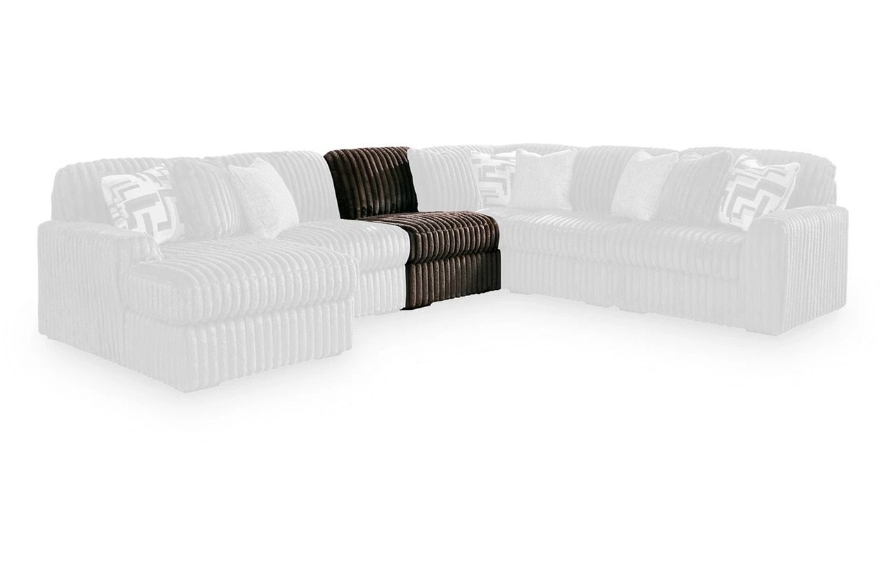Midnight-Madness 5-Piece LAF Sectional with Chaise In Chocolate 98104S21
