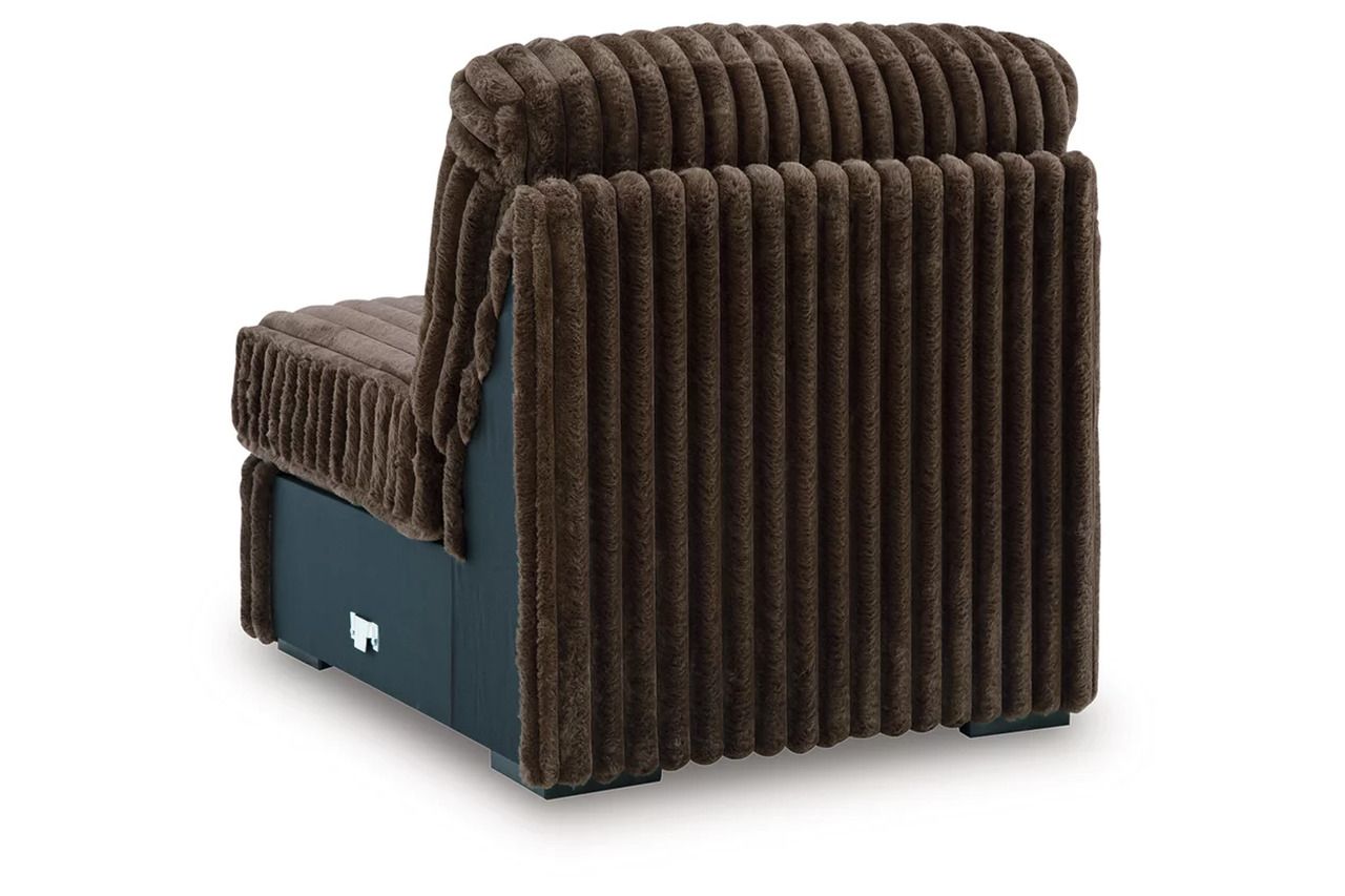 Midnight-Madness 5-Piece LAF Sectional with Chaise In Chocolate 98104S21