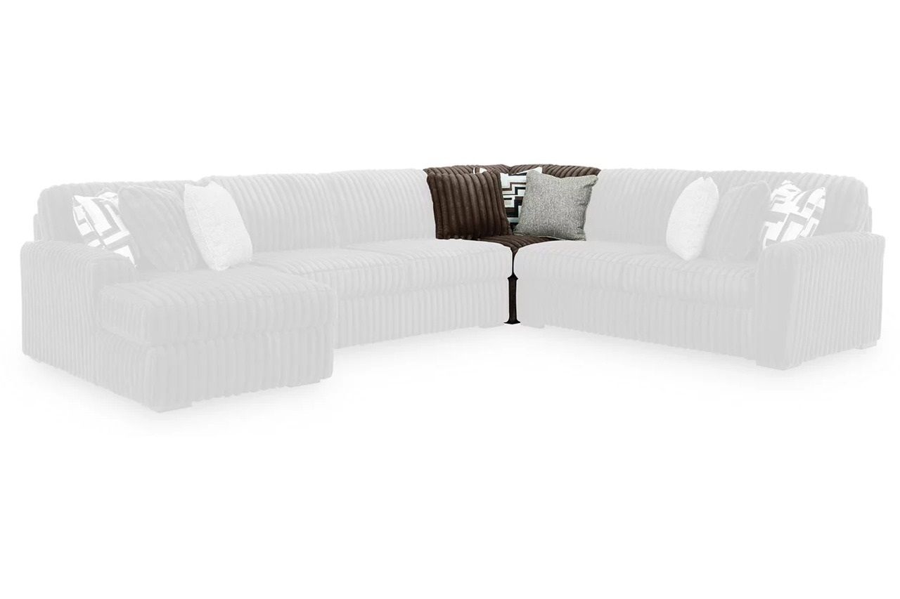 Midnight-Madness 5-Piece LAF Sectional with Chaise In Chocolate 98104S21