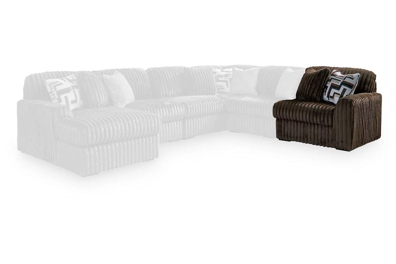 Midnight-Madness 5-Piece LAF Sectional with Chaise In Chocolate 98104S21
