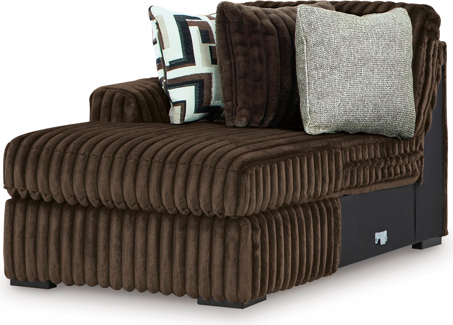 Midnight-Madness 5-Piece LAF Sectional with Chaise In Chocolate 98104S21