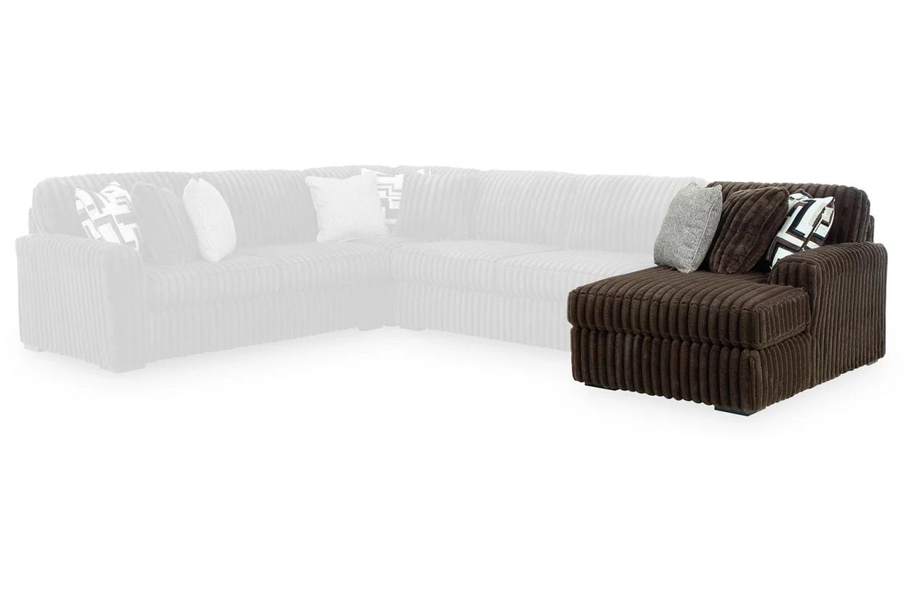 Midnight-Madness 6-Piece RAF Sectional with Chaise In Chocolate 98104S24