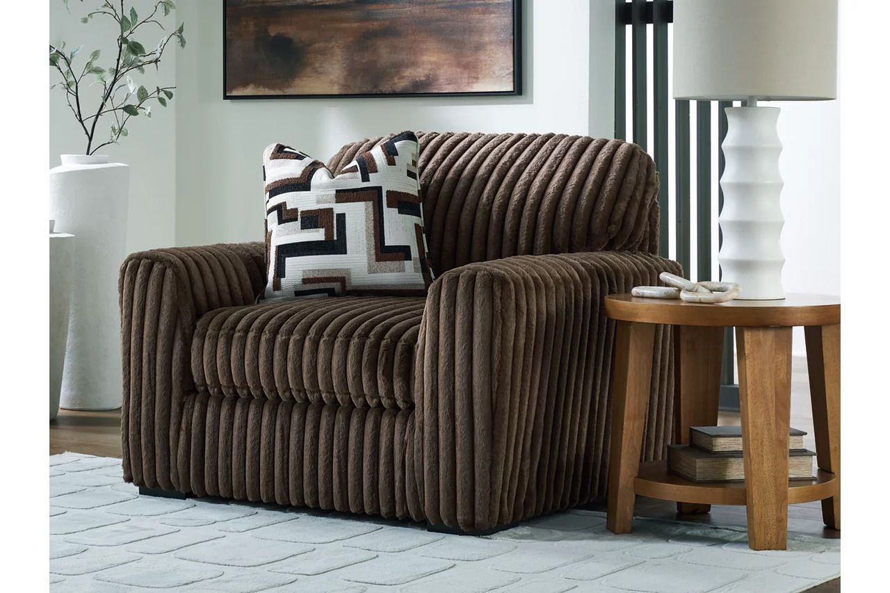 Midnight-Madness 6-Piece RAF Sectional with Chaise In Chocolate 98104S24