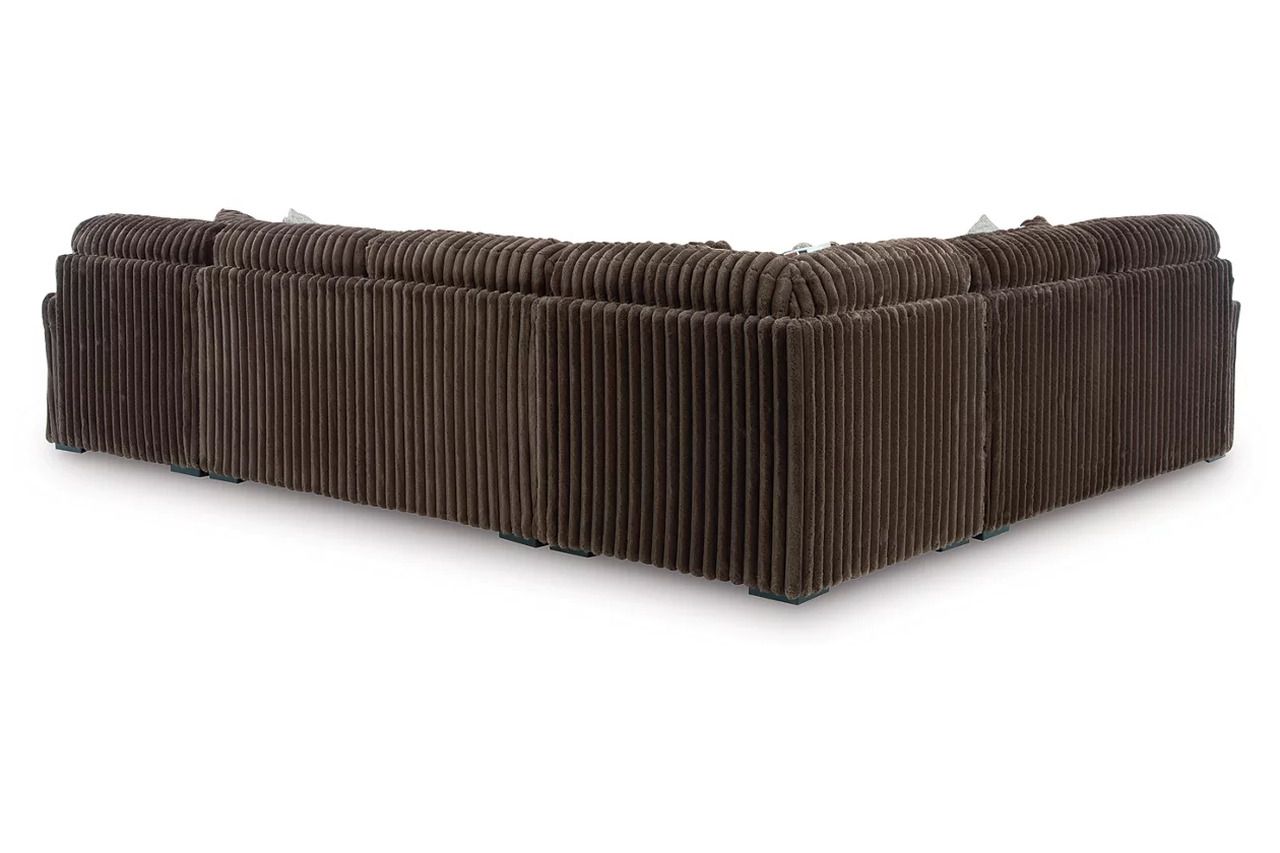 Midnight-Madness 4-Piece Sectional with RAF Corner Chaise In Chocolate 98104S3