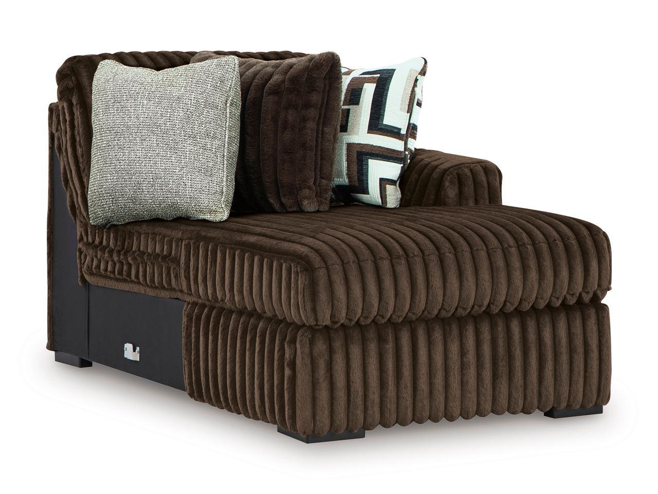 Midnight-Madness 4-Piece Sectional with RAF Corner Chaise In Chocolate 98104S3