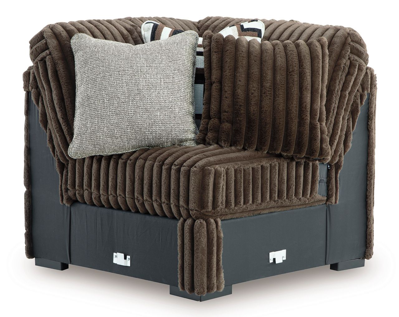 Midnight-Madness 4-Piece Sectional with RAF Corner Chaise In Chocolate 98104S3