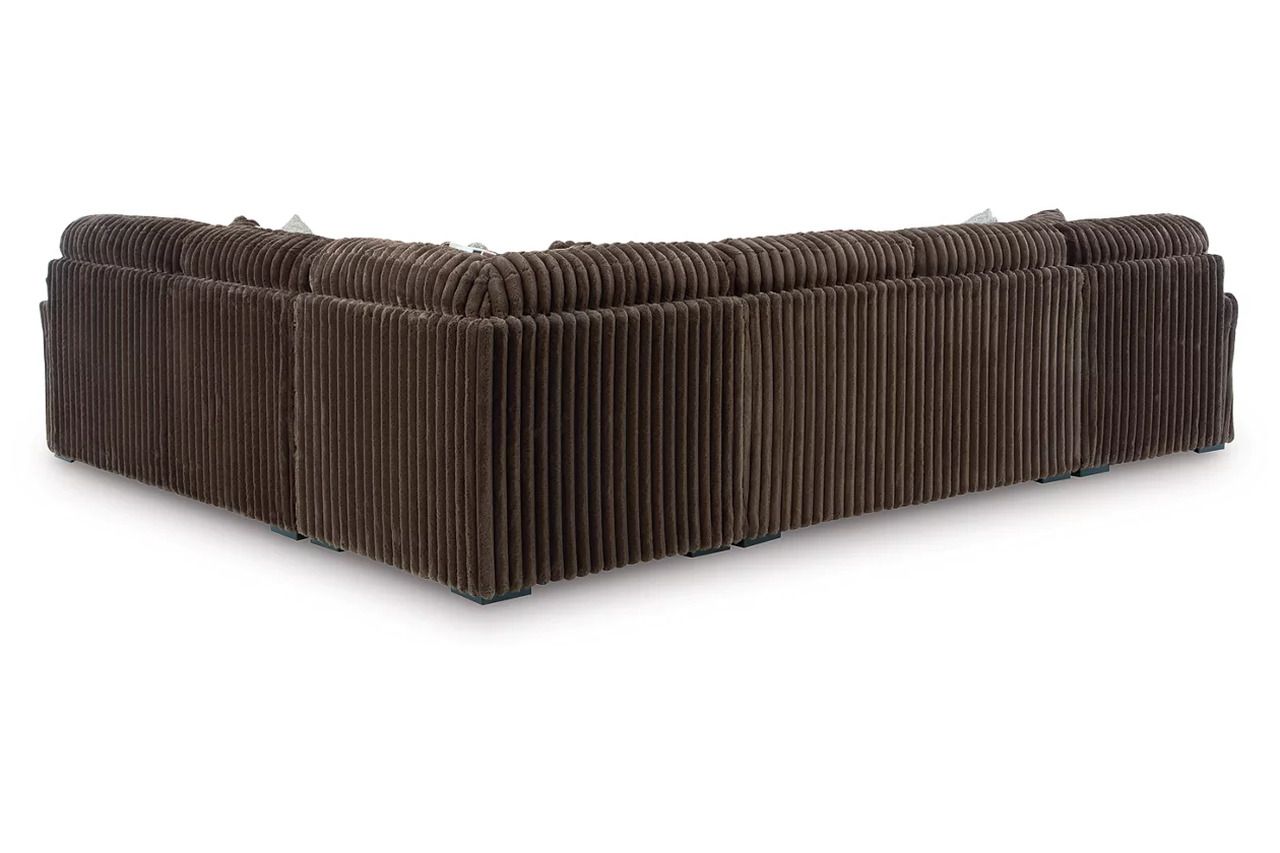 Midnight-Madness 4-Piece Sectional with LAF Corner Chaise In Chocolate 98104S4