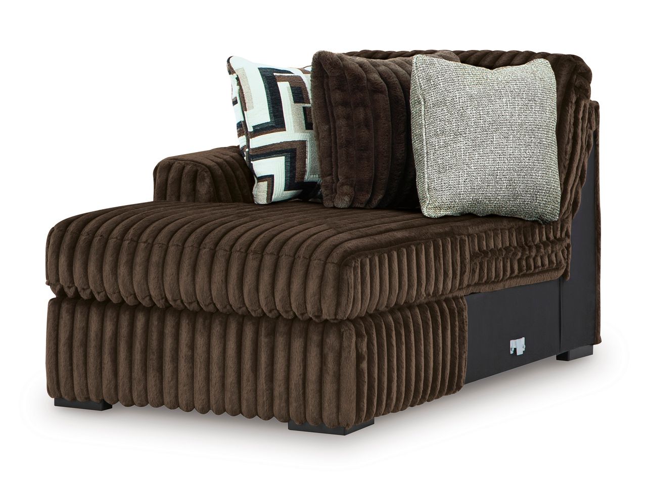 Midnight-Madness 4-Piece Sectional with LAF Corner Chaise In Chocolate 98104S4