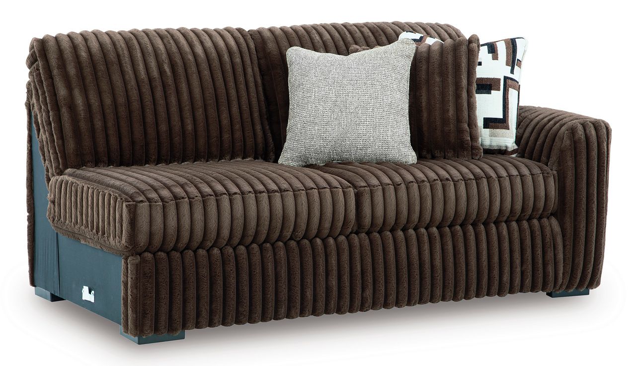 Midnight-Madness 4-Piece Sectional with LAF Corner Chaise In Chocolate 98104S4