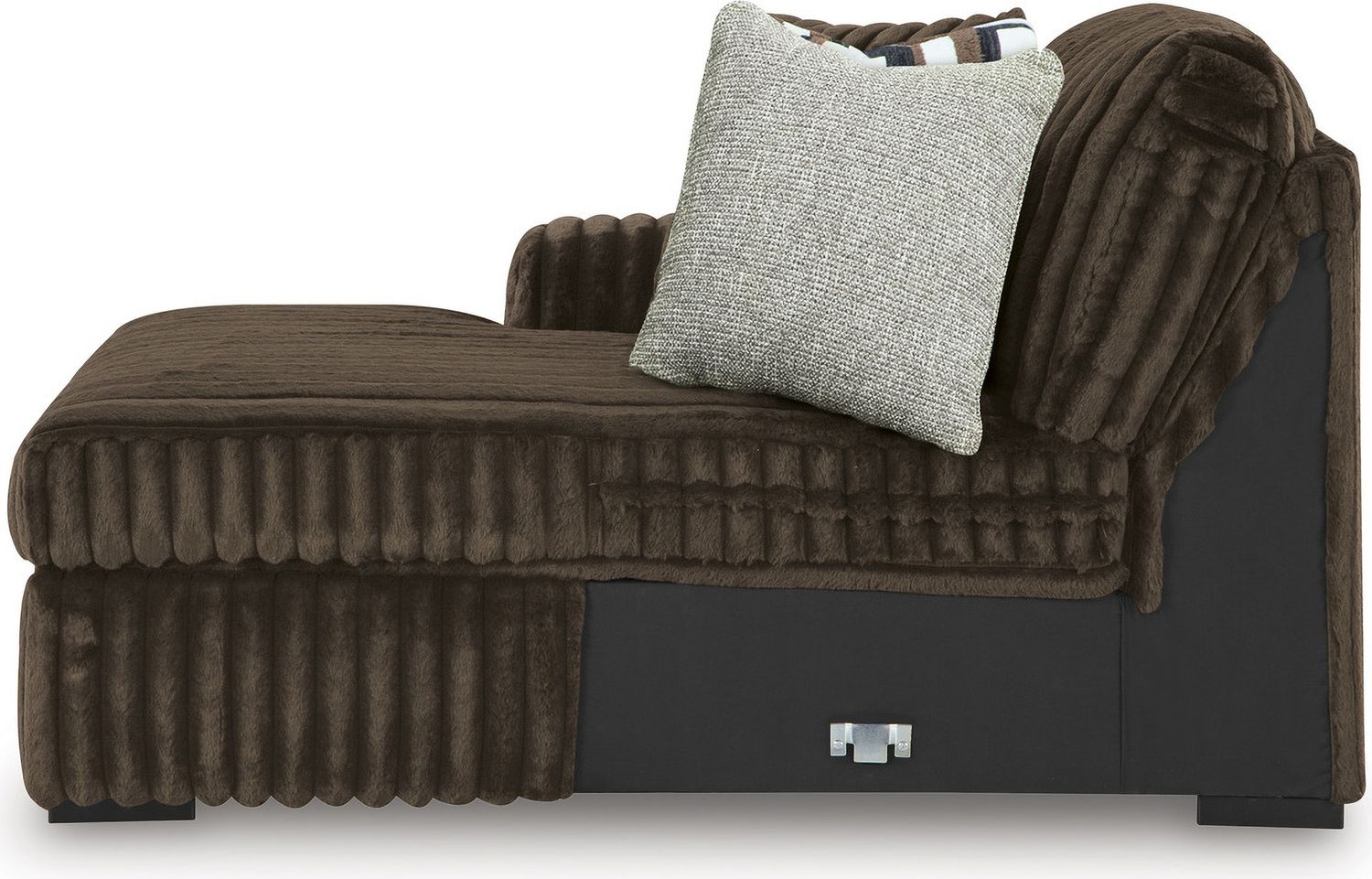 Midnight-Madness 3-Piece Sectional with LAF and RAF Chaise In Chocolate 98104S5