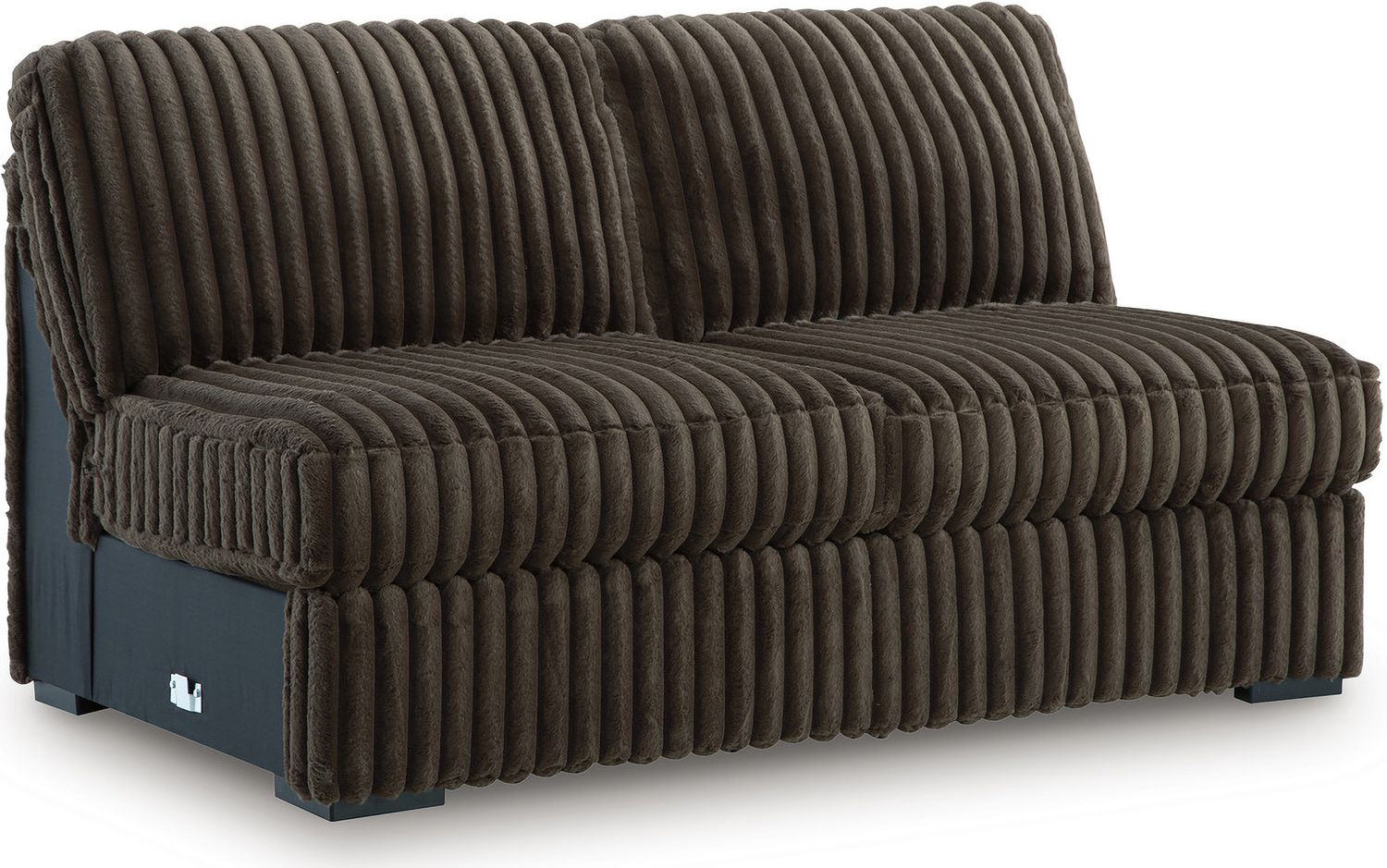 Midnight-Madness 3-Piece Sectional with LAF and RAF Chaise In Chocolate 98104S5