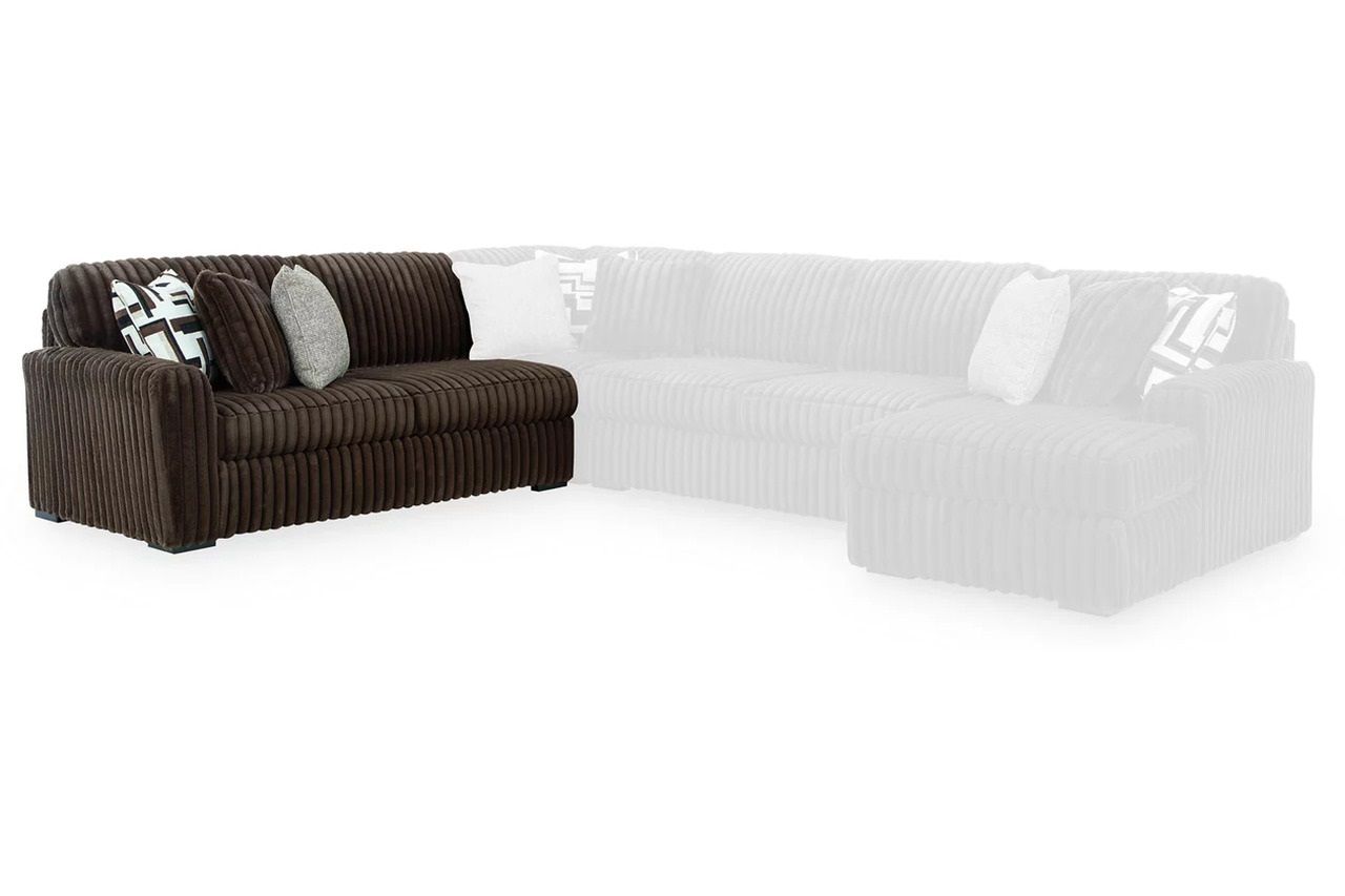 Midnight-Madness 3-Piece Sectional In Chocolate 98104S6