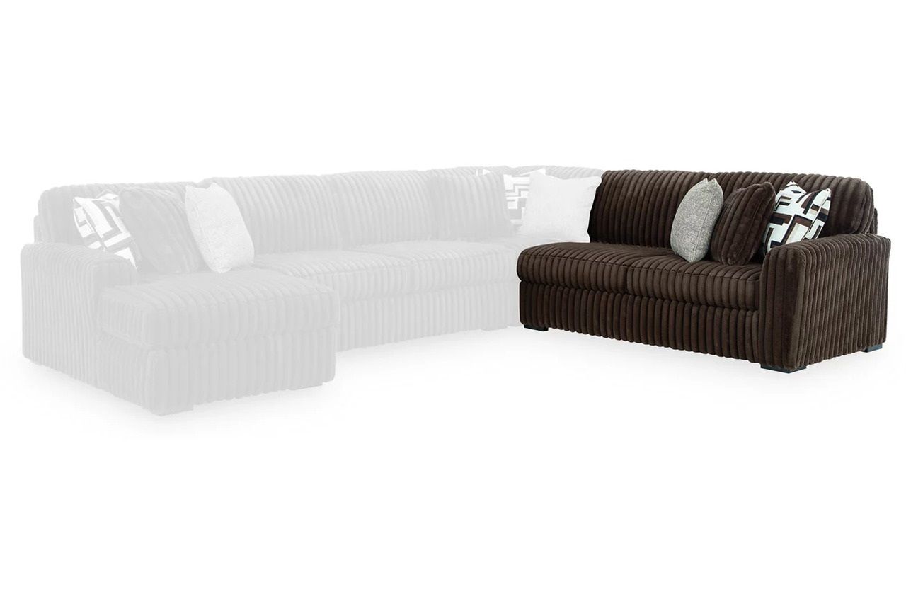 Midnight-Madness 3-Piece Sectional In Chocolate 98104S6