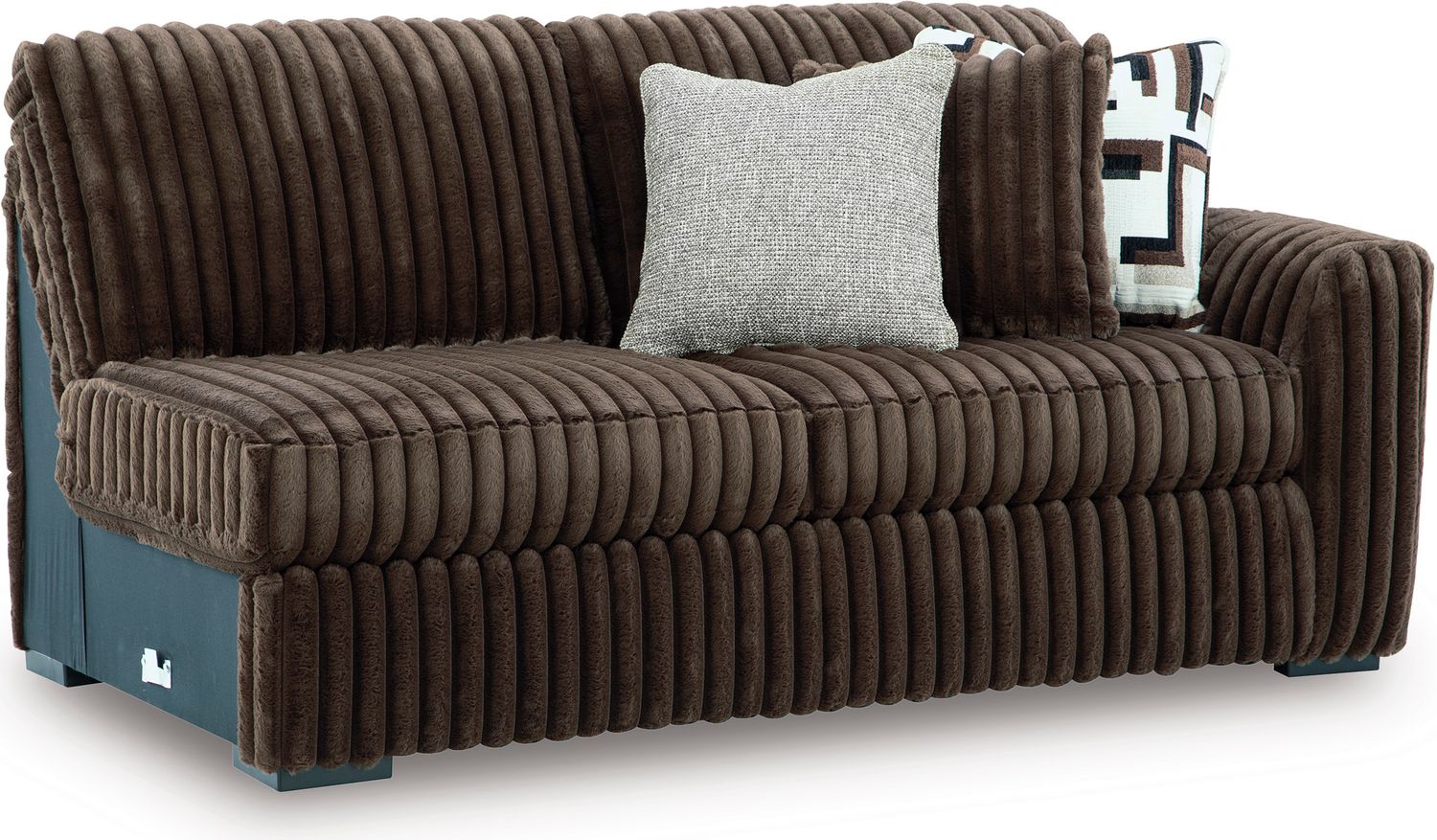 Midnight-Madness 3-Piece Sectional In Chocolate 98104S6