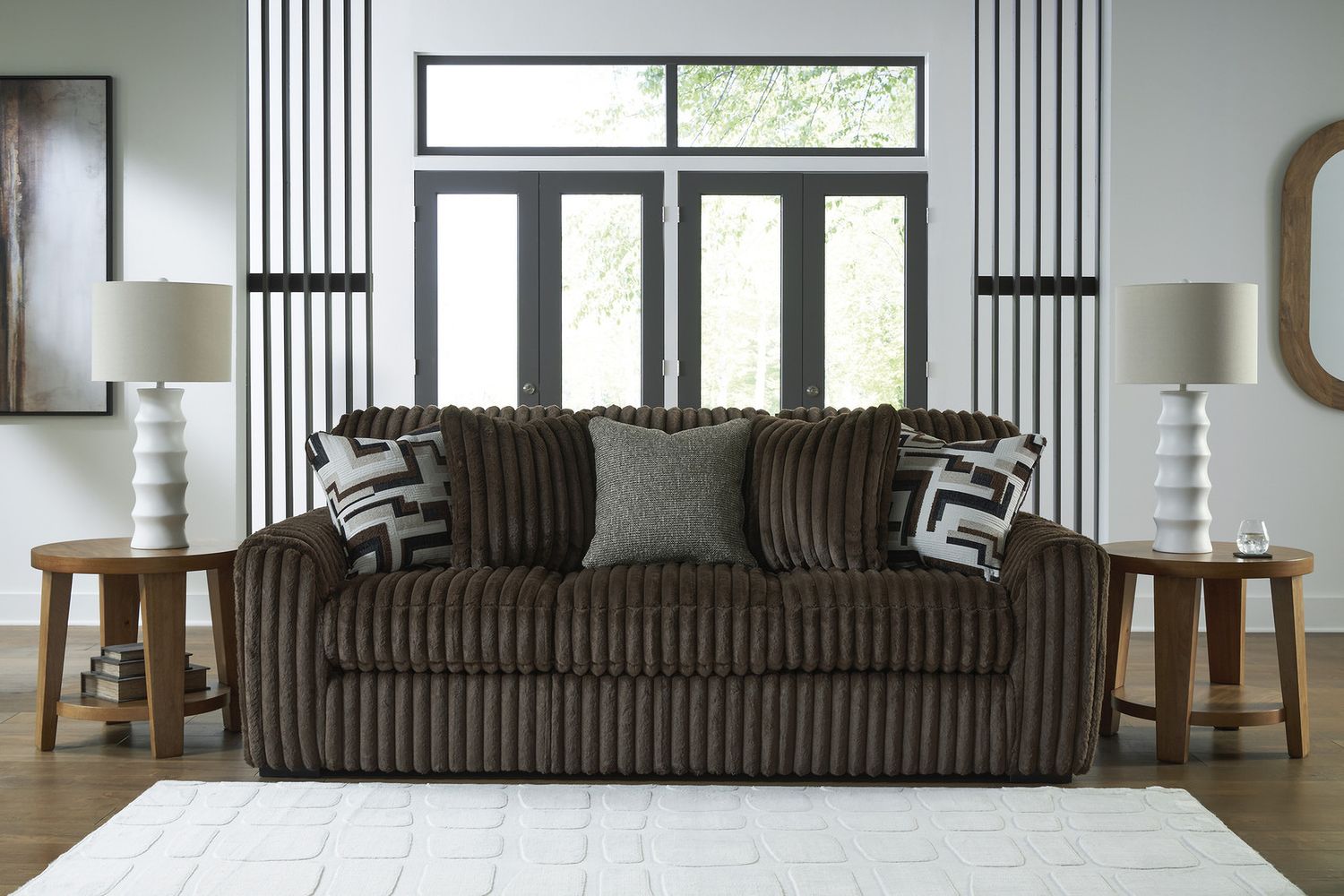 Midnight-Madness Living Room Set In Chocolate 98104U1