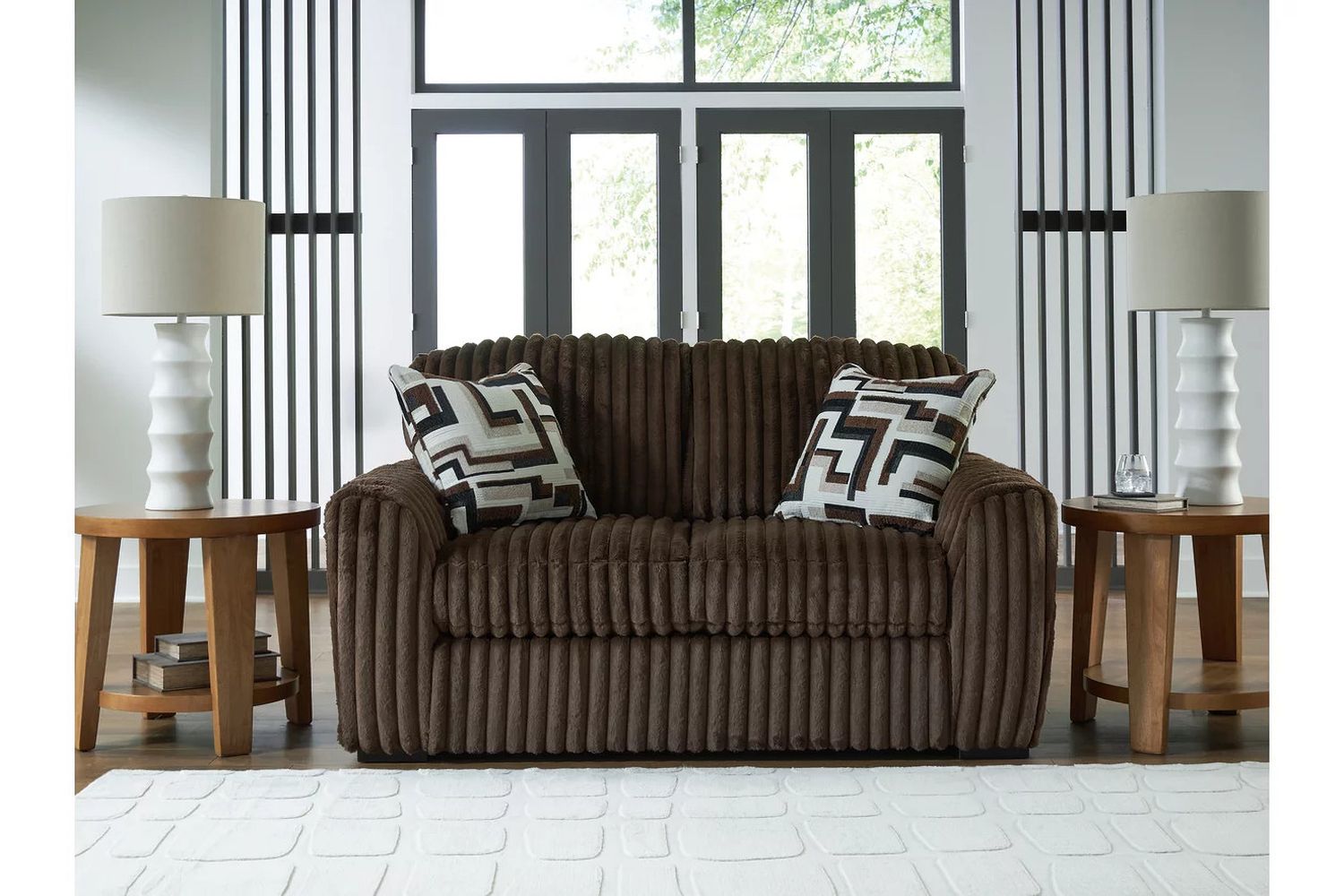 Midnight-Madness Living Room Set In Chocolate 98104U1