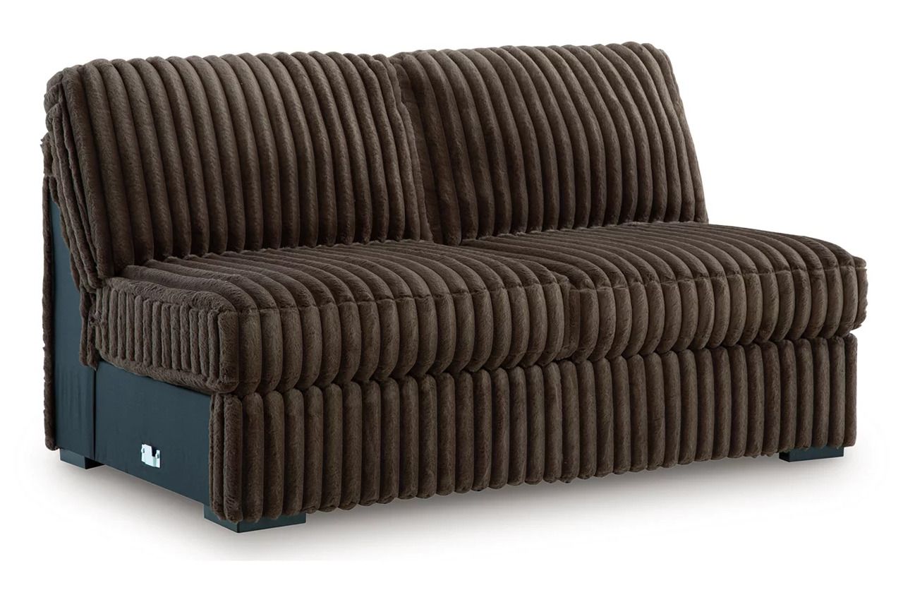 Midnight-Madness 4-Piece Sectional with Chaise, Oversized Chair and Ottoman In Chocolate 98104U6