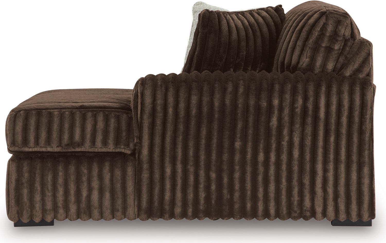 Midnight-Madness 4-Piece Sectional with Chaise, Oversized Chair and Ottoman In Chocolate 98104U6