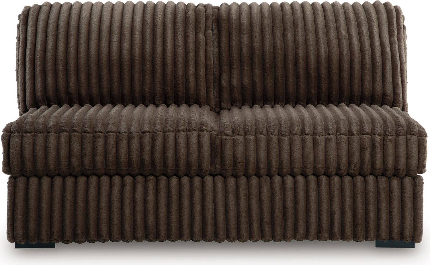 Midnight-Madness 4-Piece Sectional with Chaise, Oversized Chair and Ottoman In Chocolate 98104U6