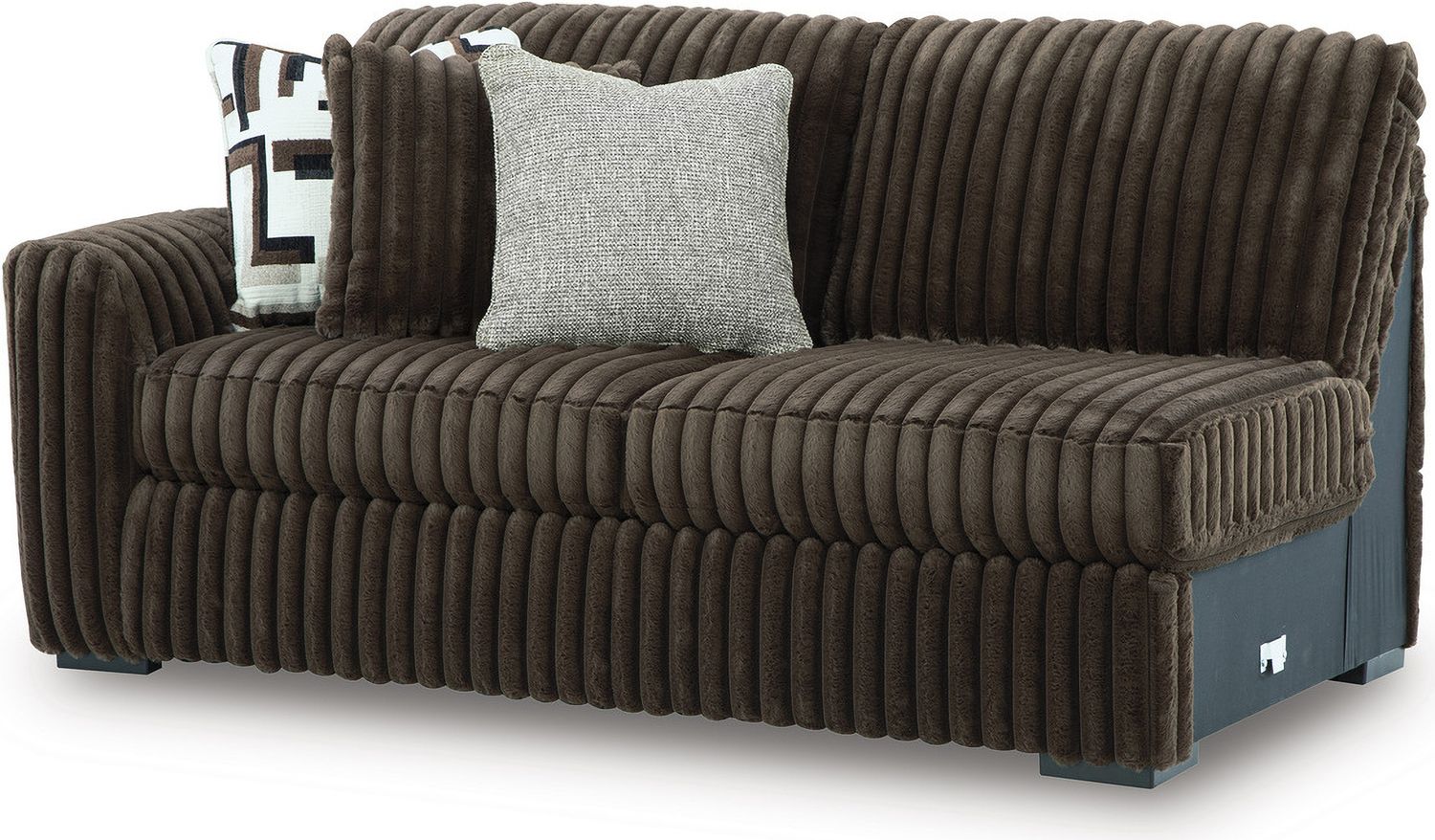 Midnight-Madness 4-Piece Sectional with Chaise, Oversized Chair and Ottoman In Chocolate 98104U6