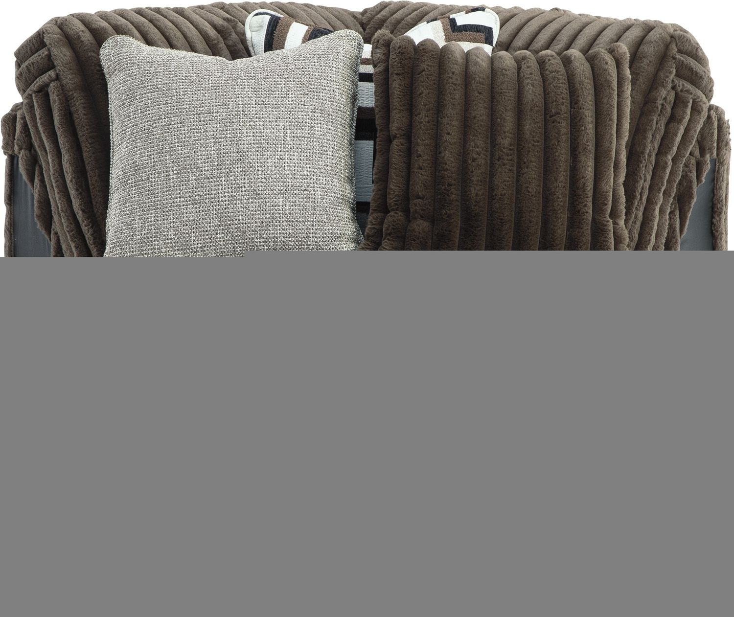 Midnight-Madness 4-Piece Sectional with Chaise, Oversized Chair and Ottoman In Chocolate 98104U6