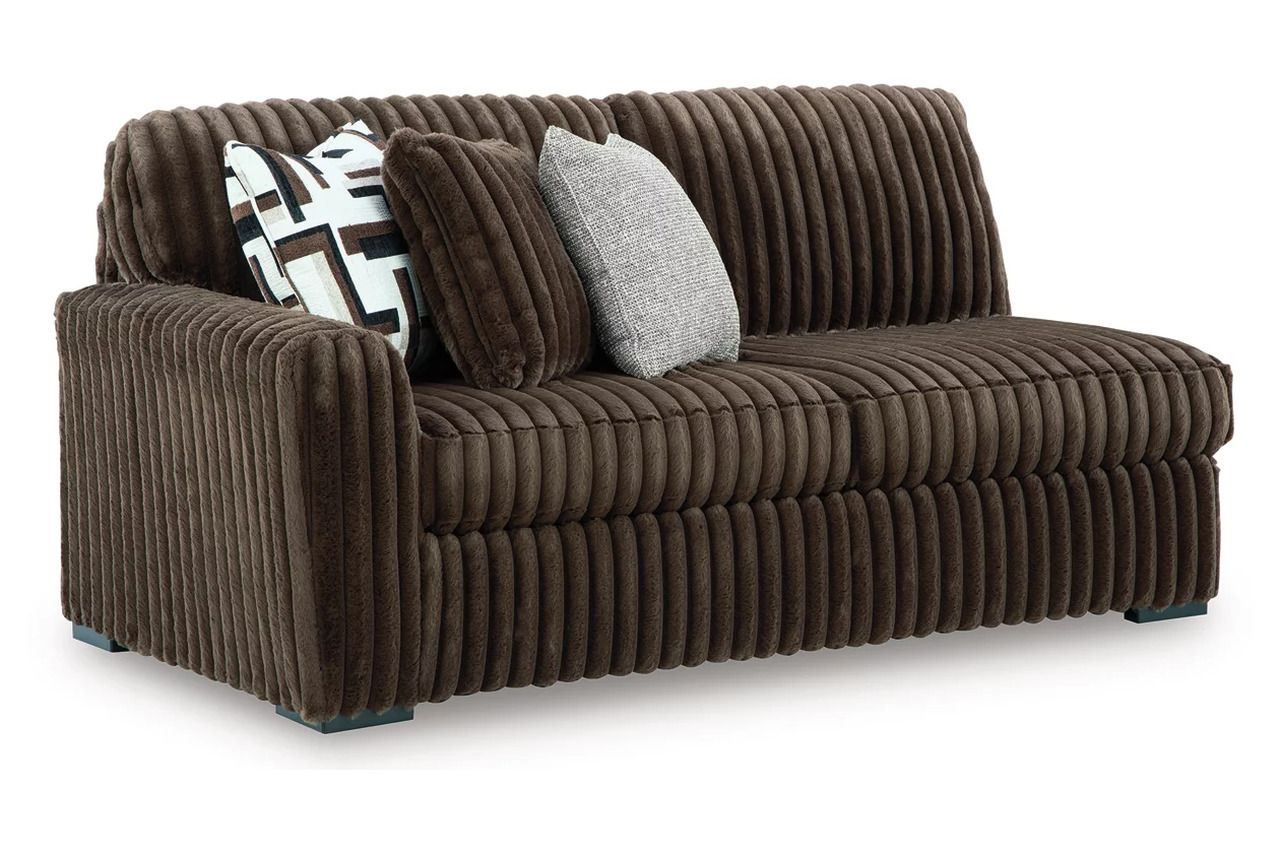 Midnight-Madness 2-Piece Sectional and Ottoman In Chocolate 98104U7