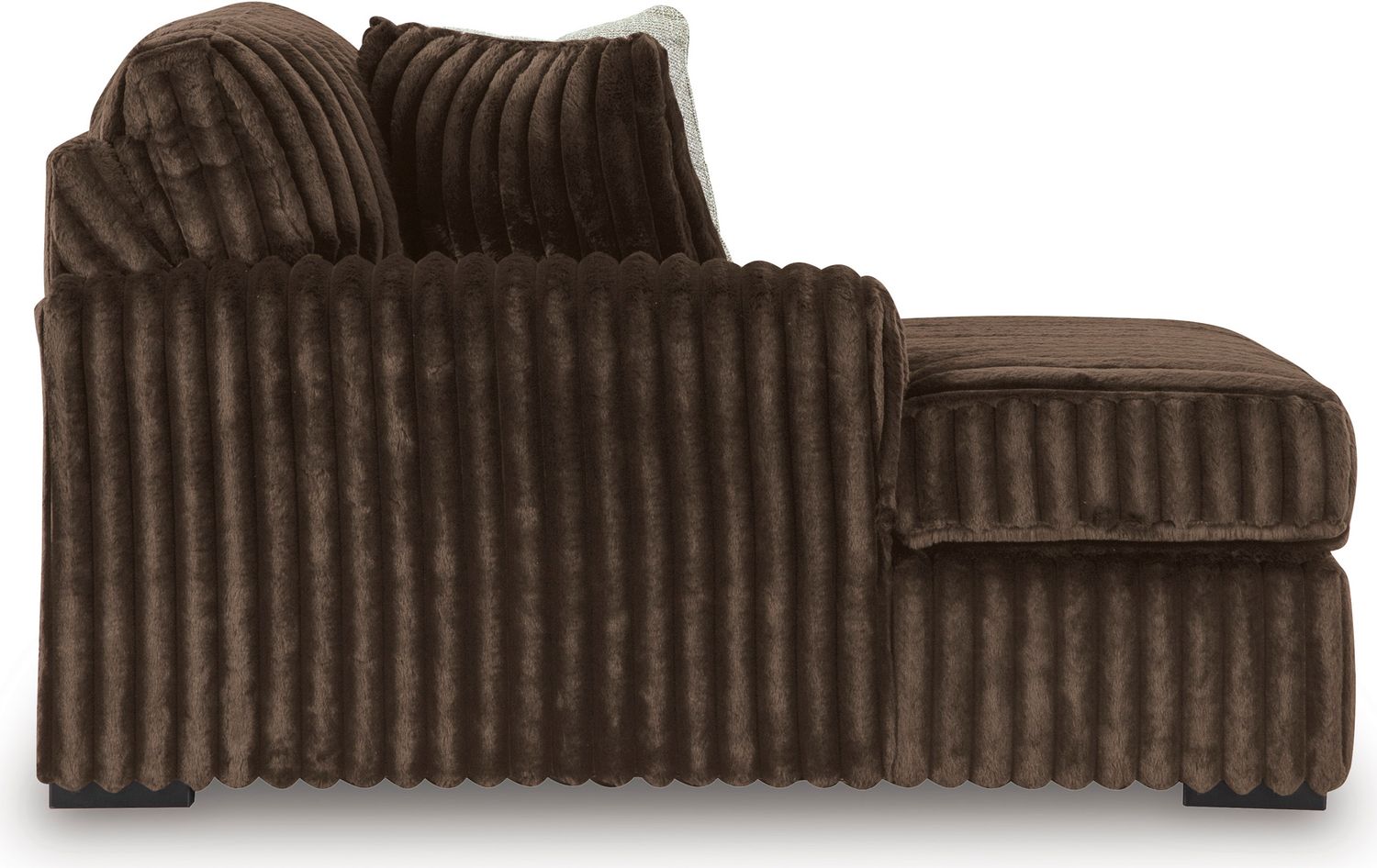 Midnight-Madness 3 Piece Sectional with Ottoman In Chocolate 98104U8