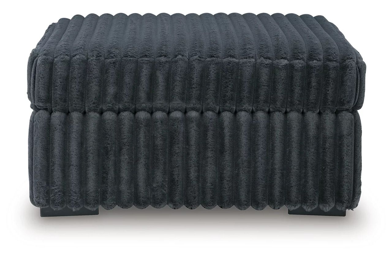 Midnight-Madness Oversized Accent Ottoman In Gunmetal 9810508