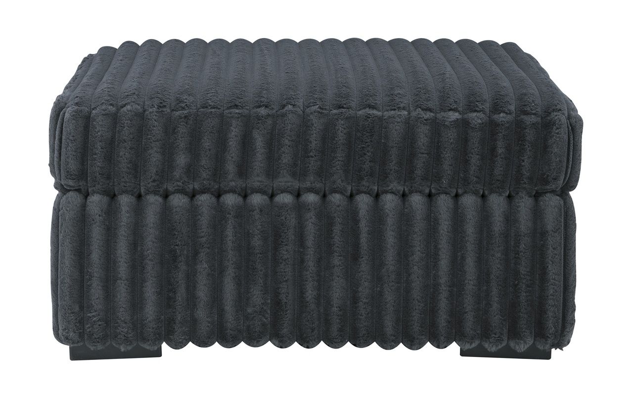 Midnight-Madness Oversized Accent Ottoman In Gunmetal 9810508