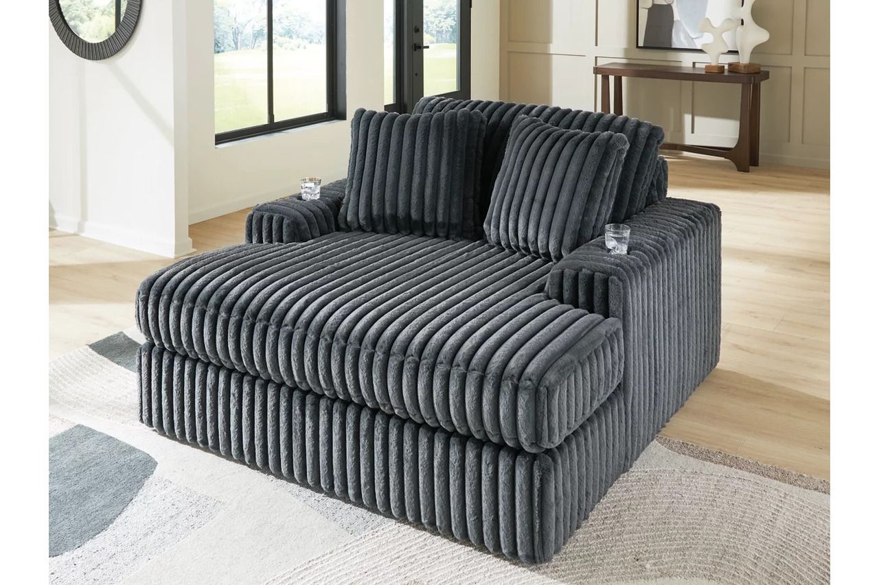 Midnight-Madness Oversized Chaise In Gunmetal 9810515