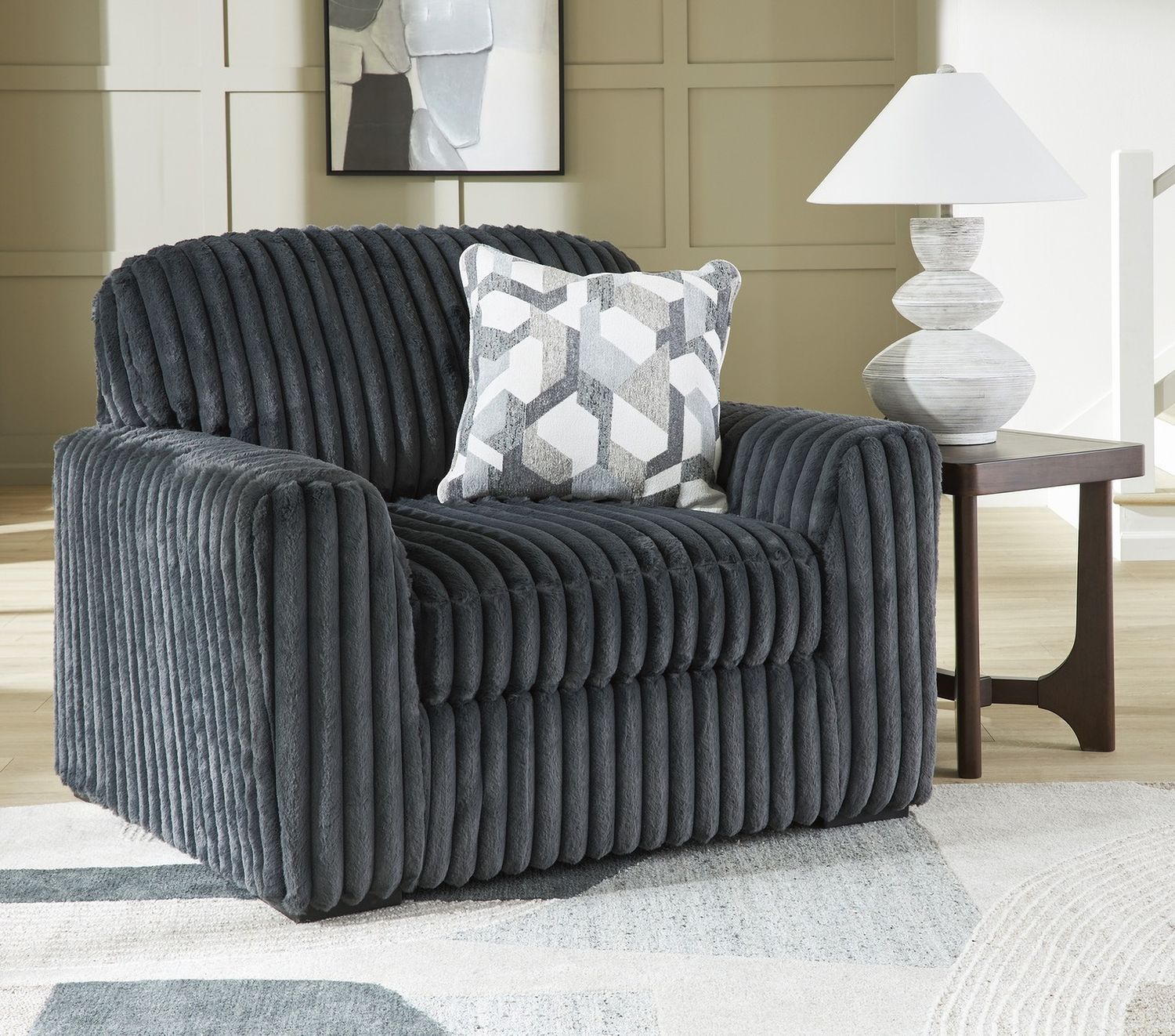 Midnight-Madness Oversized Chair In Gunmetal 9810523