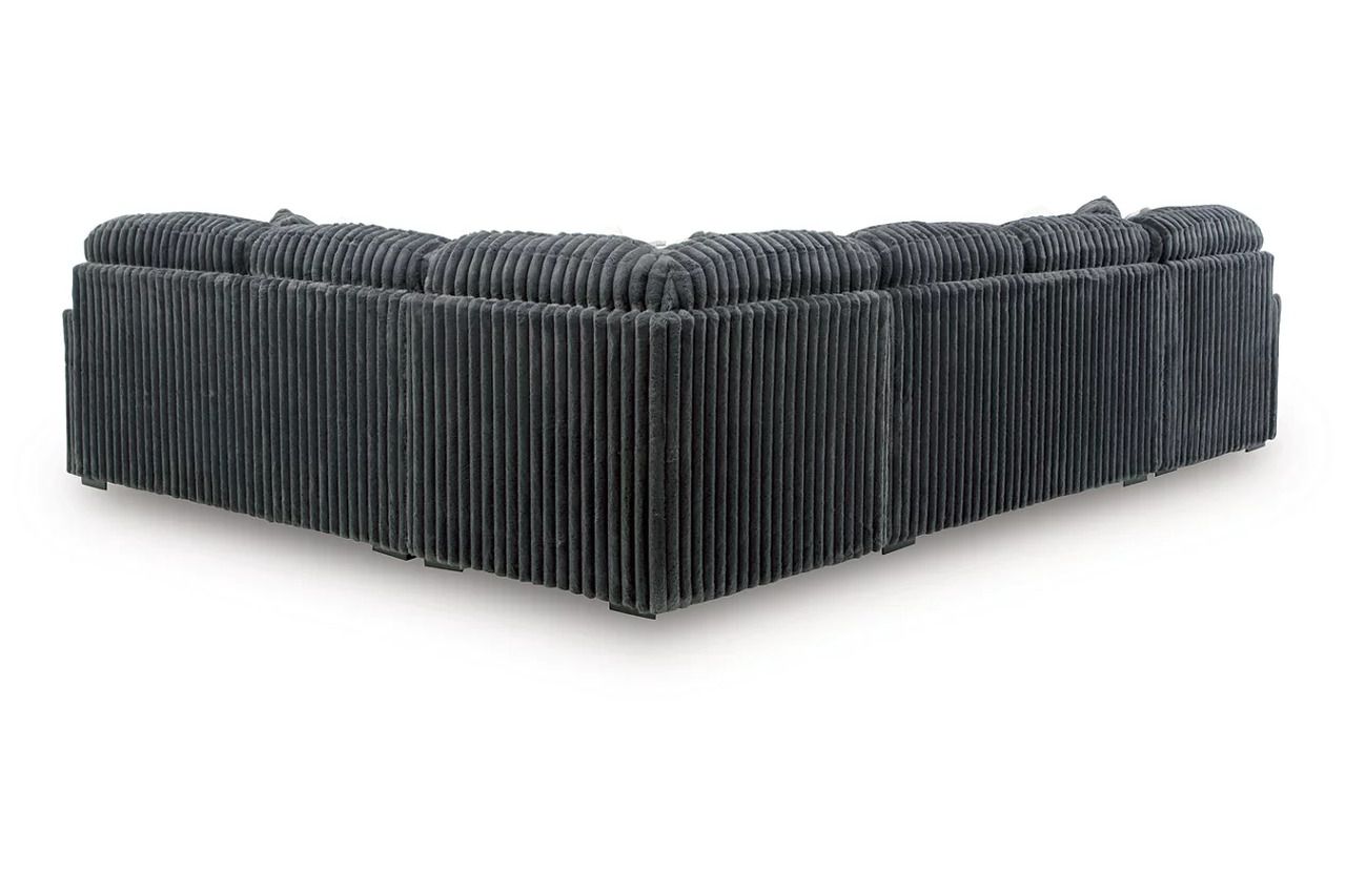 Midnight-Madness 4-Piece Sectional with LAF Chaise In Gunmetal 98105S1