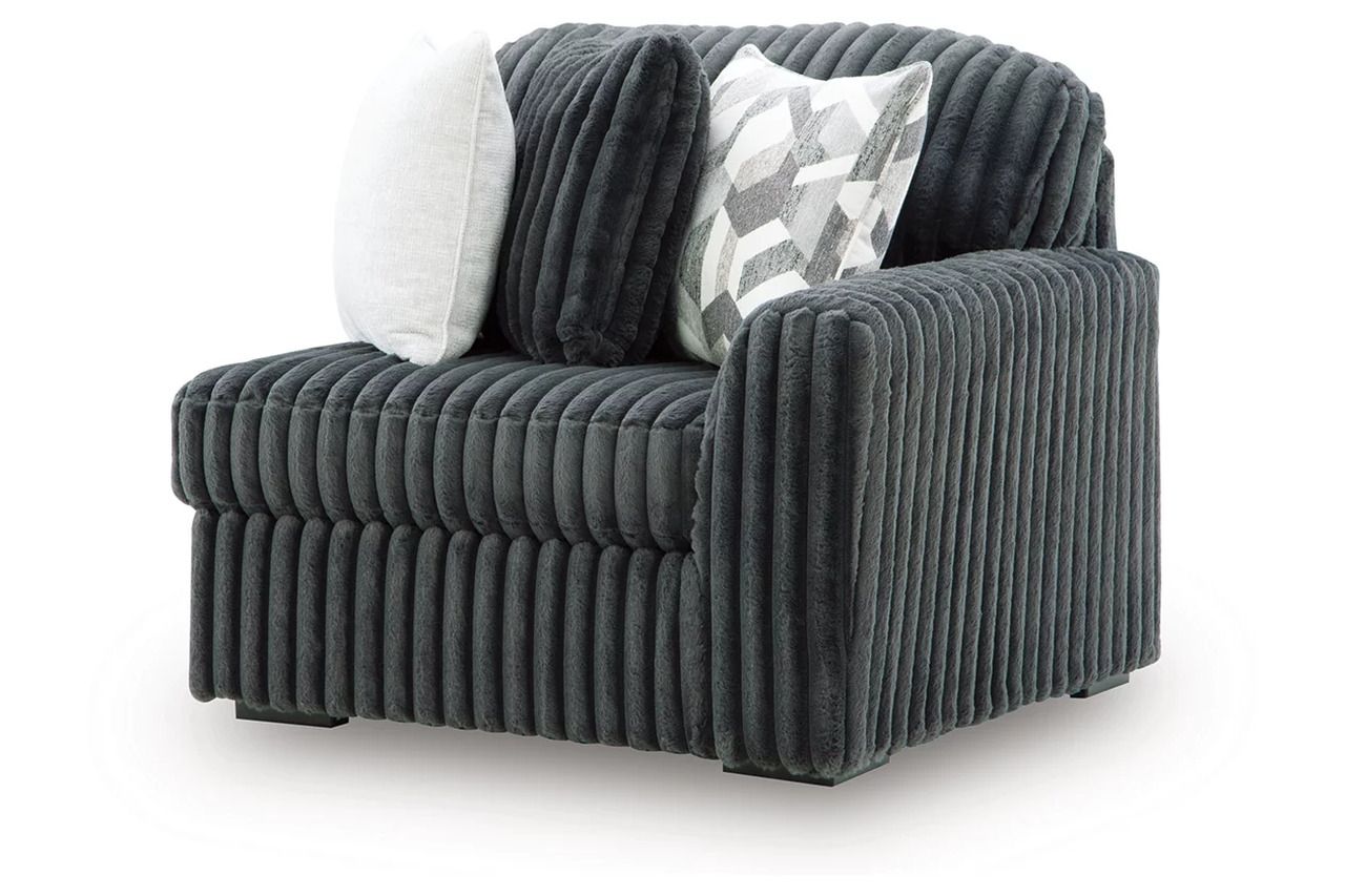 Midnight-Madness 2-Piece Sectional with LAF Chaise In Gunmetal 98105S15