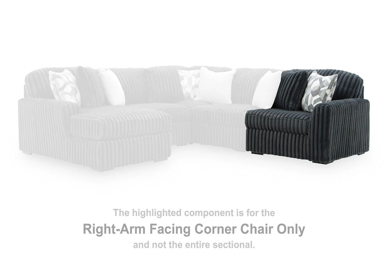 Midnight-Madness 2-Piece Sectional with LAF Chaise In Gunmetal 98105S15