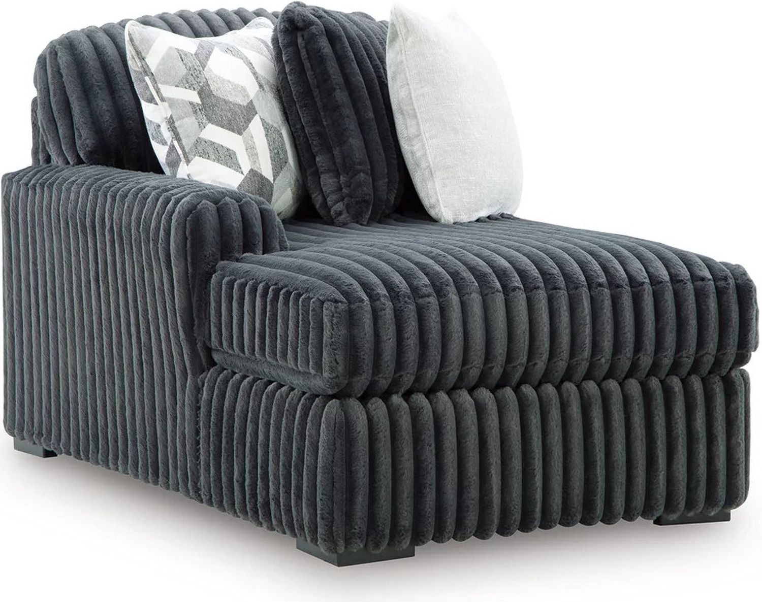 Midnight-Madness 5-Piece Sectional with LAF Chaise In Gunmetal 98105S22