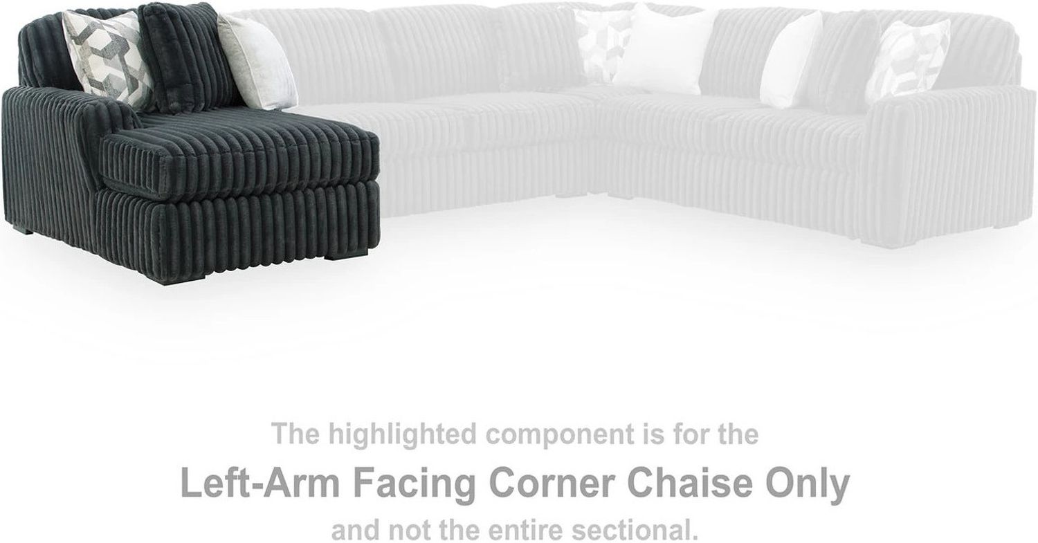 Midnight-Madness 5-Piece Sectional with LAF Chaise In Gunmetal 98105S22