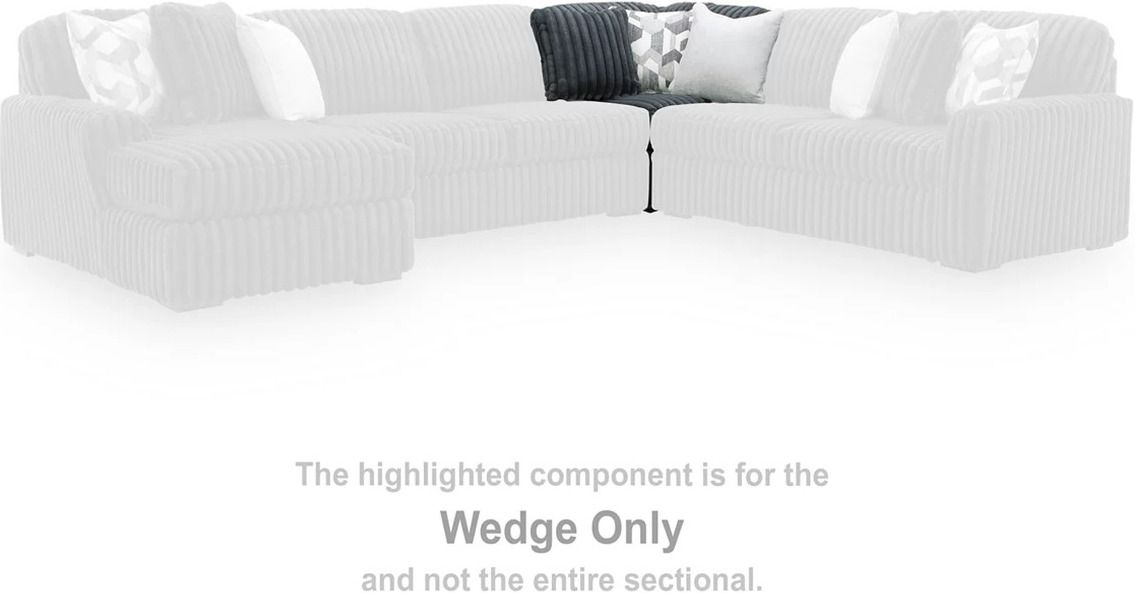 Midnight-Madness 5-Piece Sectional with LAF Chaise In Gunmetal 98105S22