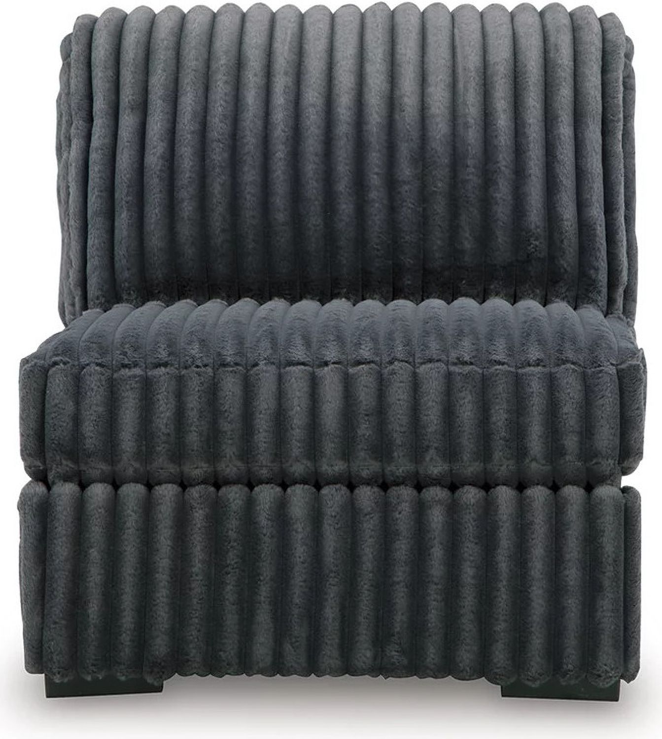 Midnight-Madness 5-Piece Sectional with RAF Chaise In Gunmetal 98105S23