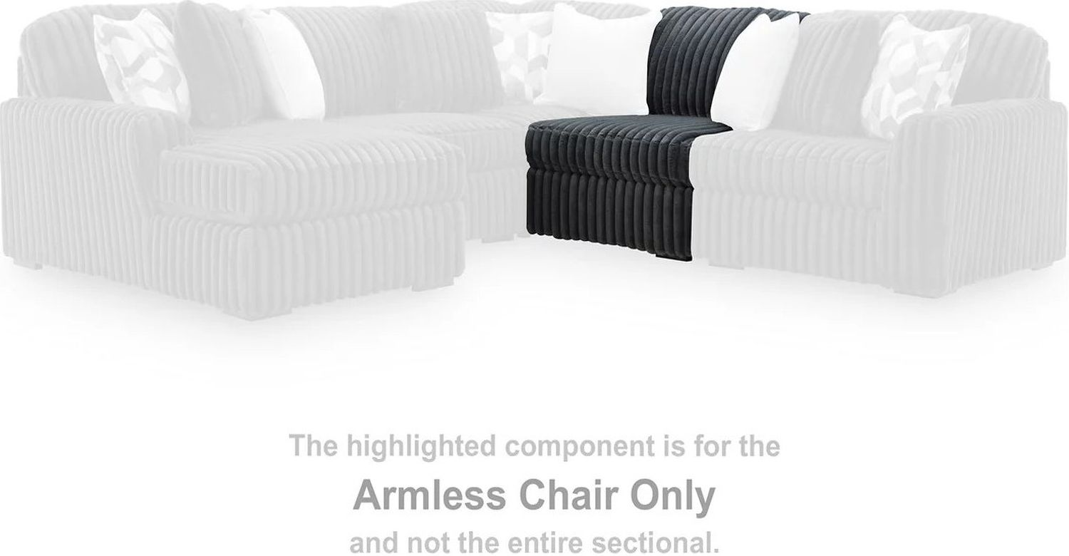 Midnight-Madness 5-Piece Sectional In Gunmetal 98105S27