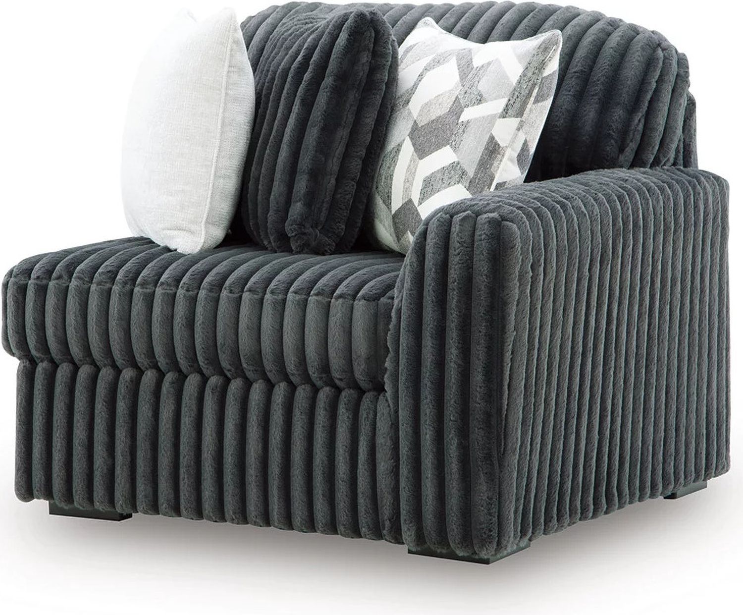 Midnight-Madness 5-Piece Sectional In Gunmetal 98105S27