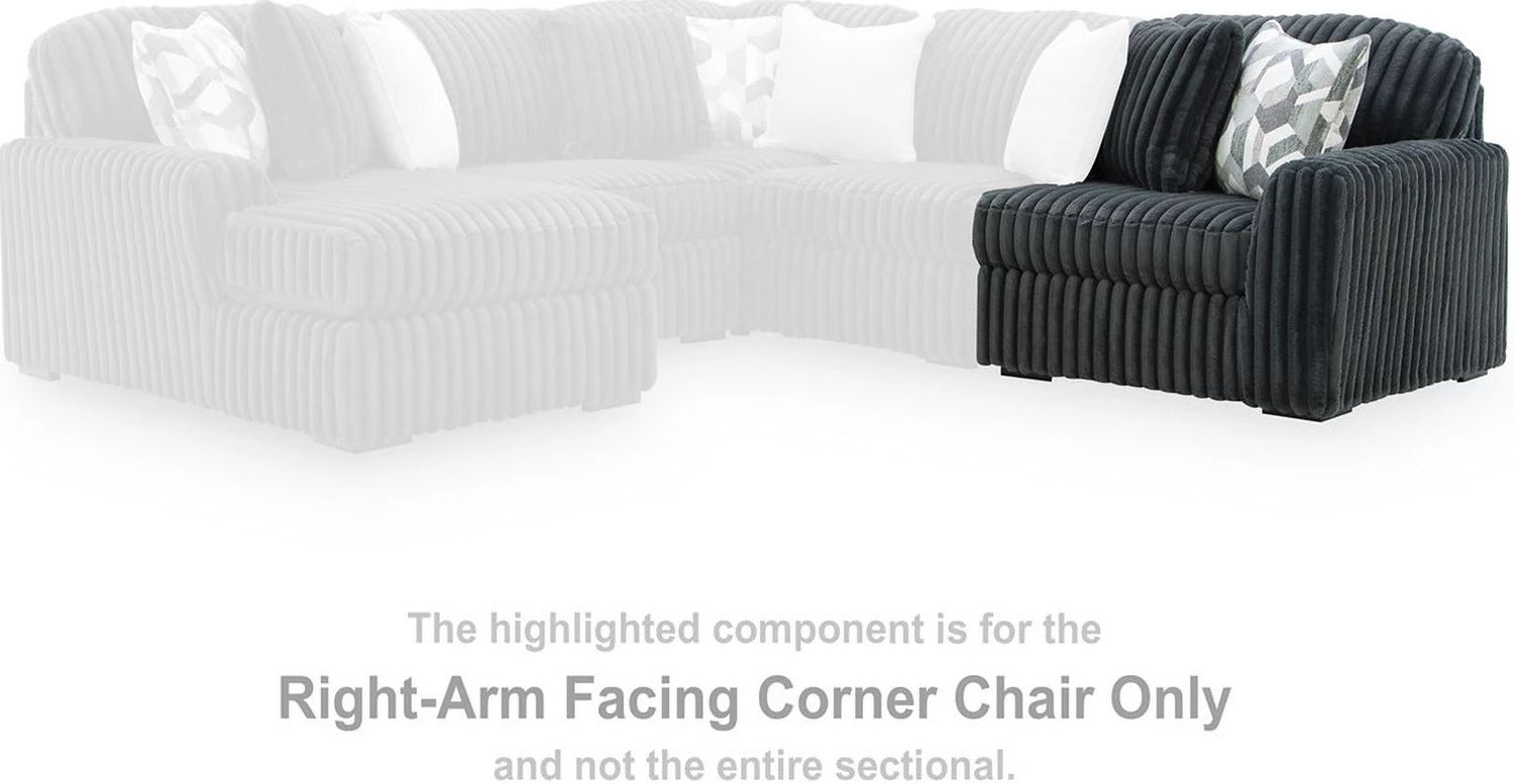 Midnight-Madness 5-Piece Sectional In Gunmetal 98105S27