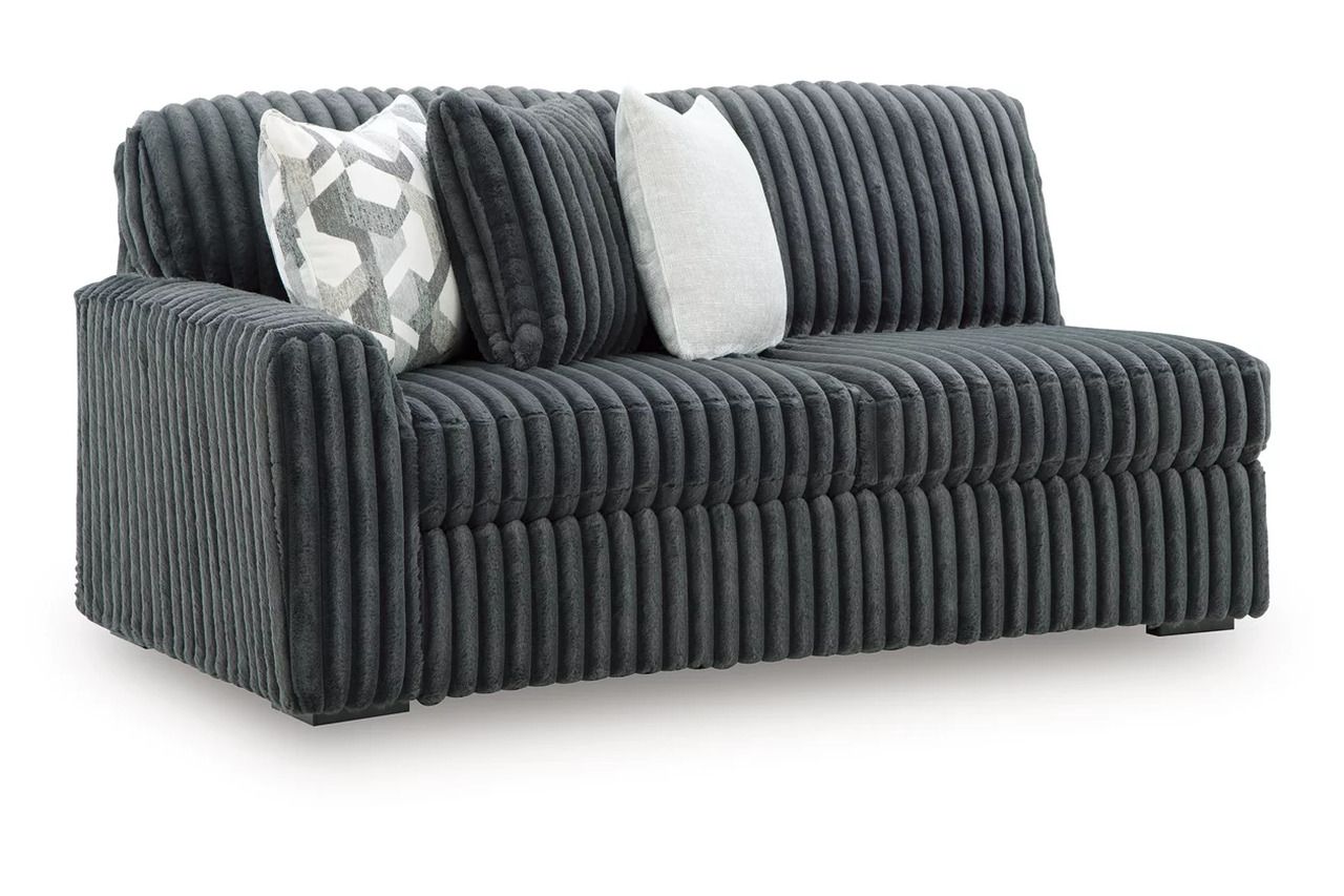 Midnight-Madness 2-Piece Sectional LAF Sofa Chaise In Gunmetal 98105S3