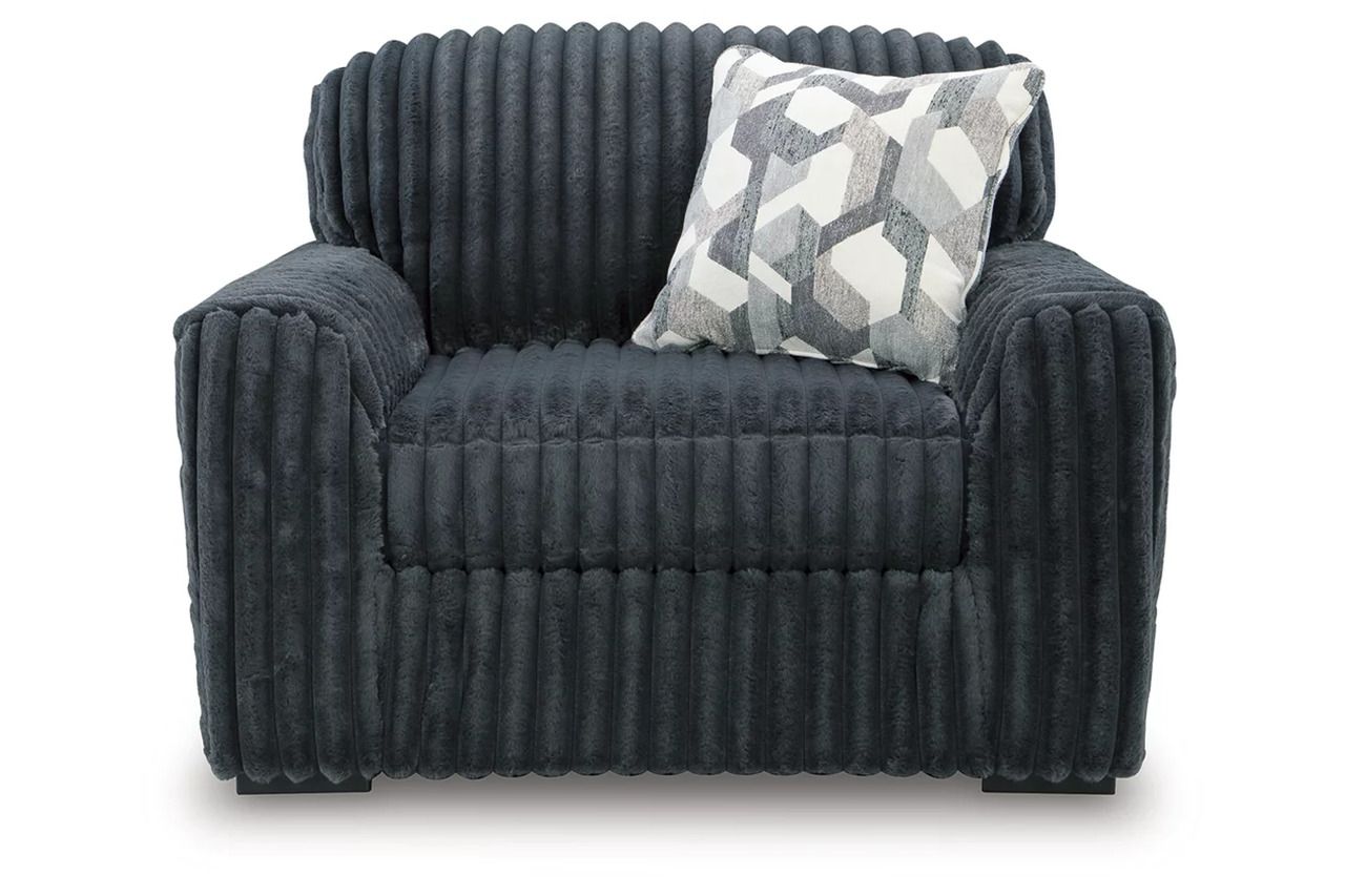 Midnight-Madness 2-Piece Sectional LAF Sofa Chaise In Gunmetal 98105S3
