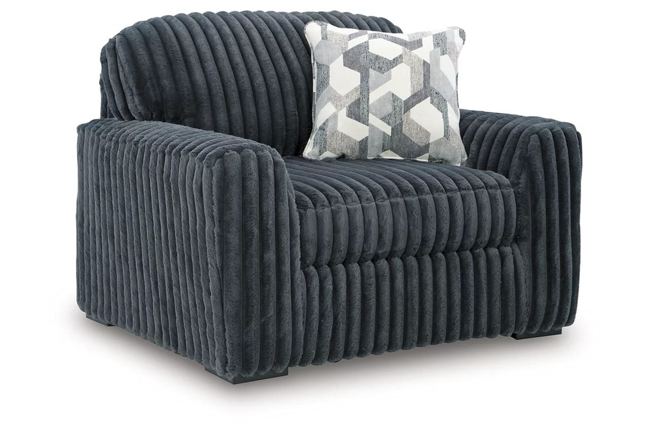 Midnight-Madness 3-Piece Sectional In Gunmetal 98105S5