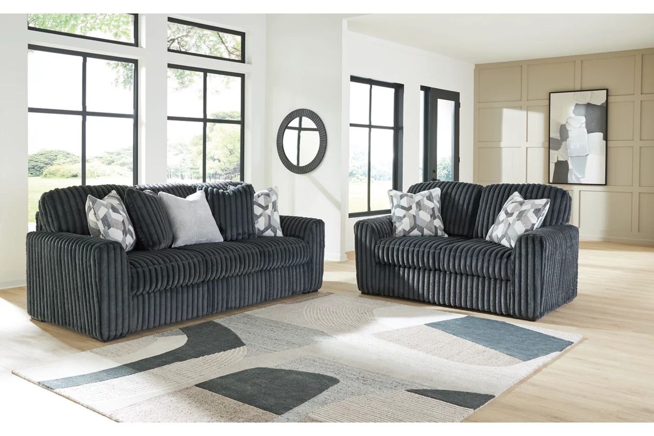 Midnight-Madness Living Room Set In Gunmetal 98105U1