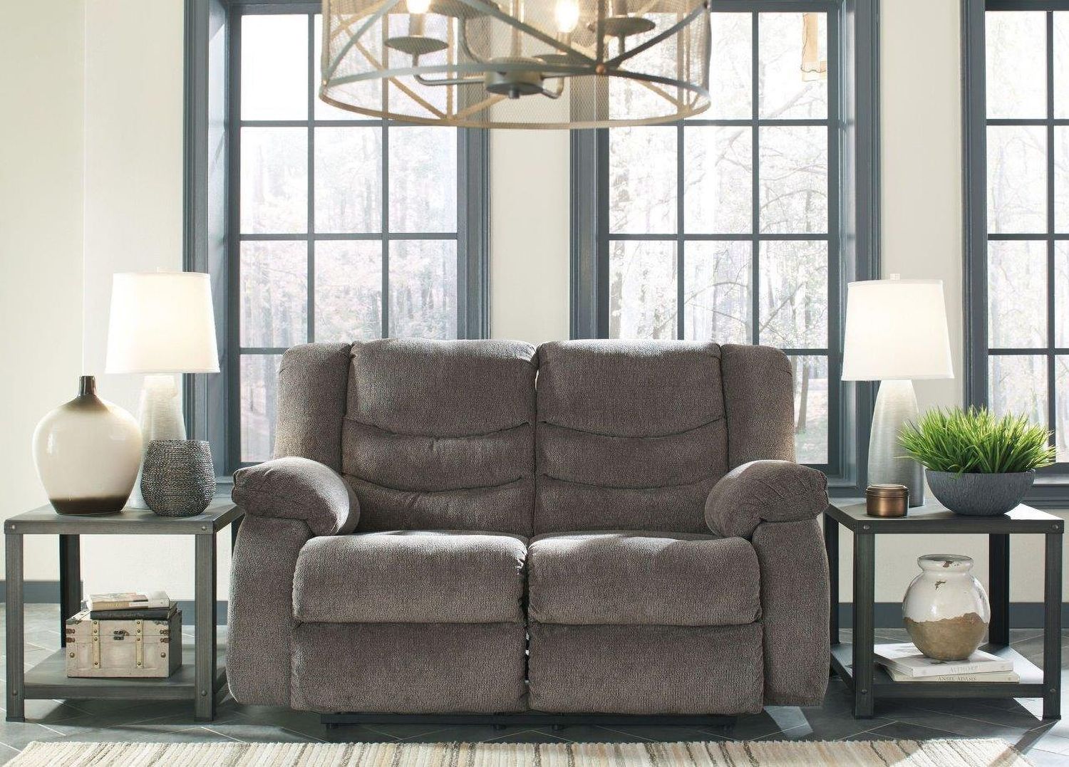 Tulen Reclining Loveseat In Gray 9860686