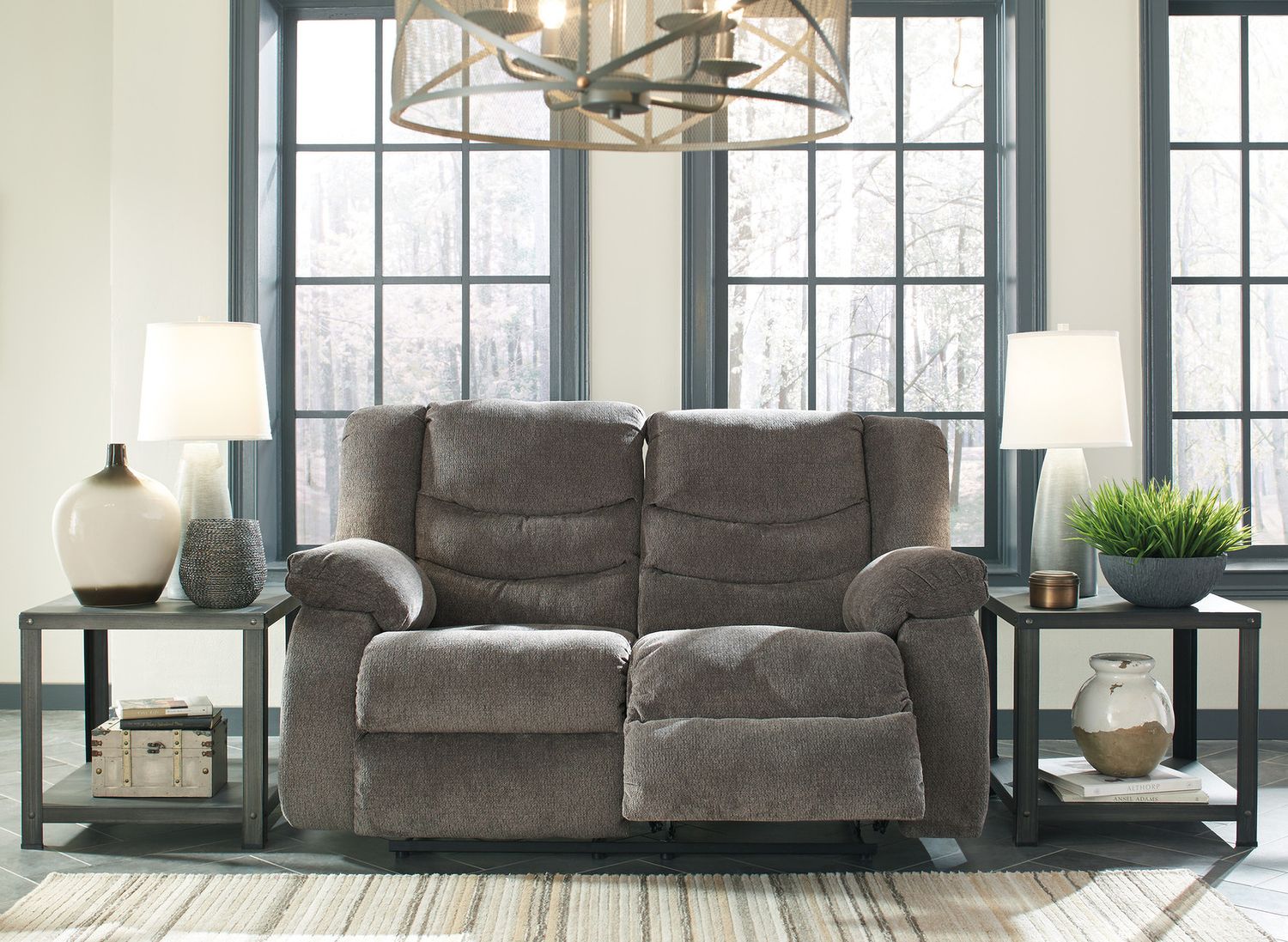 Tulen Reclining Loveseat In Gray 9860686
