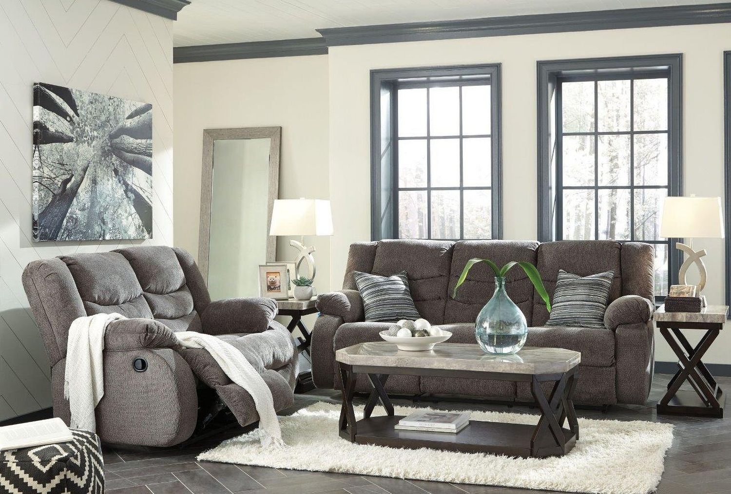 Tulen Reclining Sofa In Gray 9860688